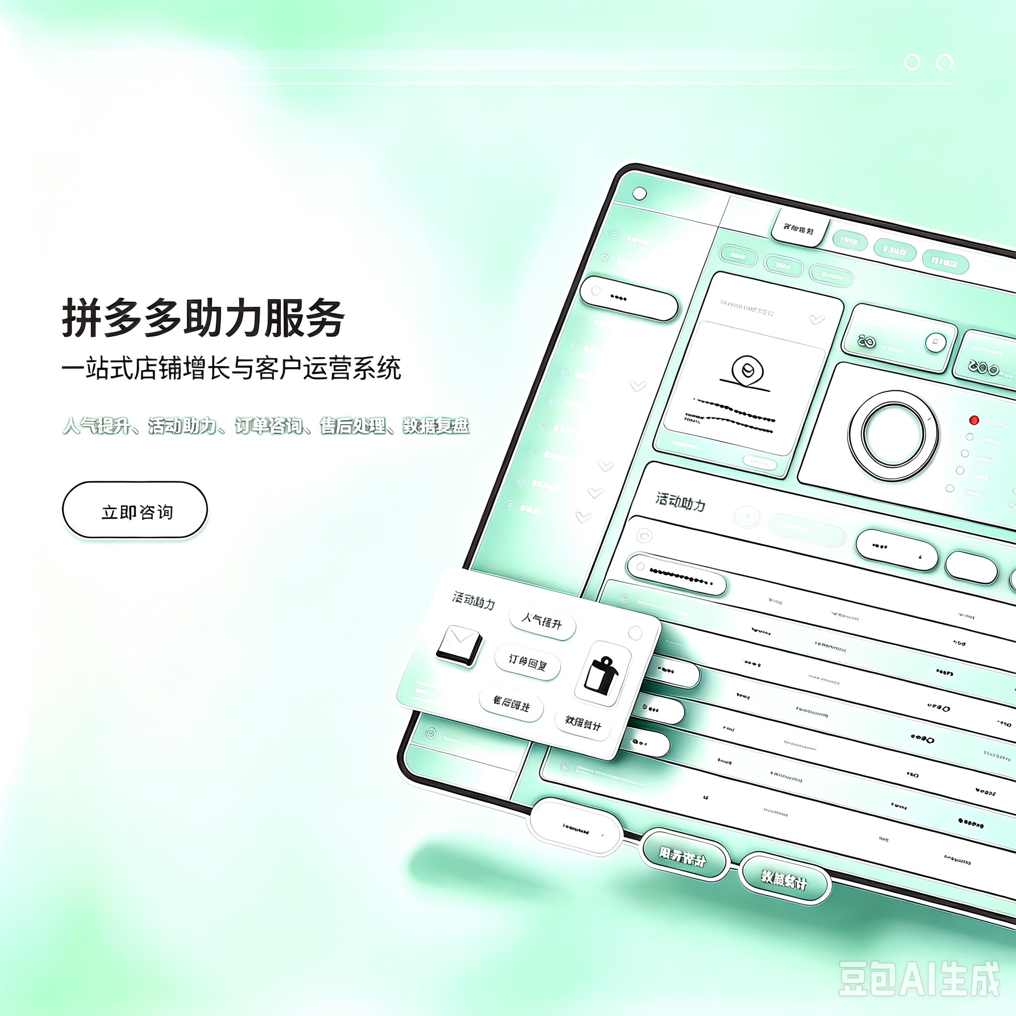拼多多店铺助力运营服务|店铺诊断 商品优化 活动对接 商家后台运营托管支持服务服务封面
