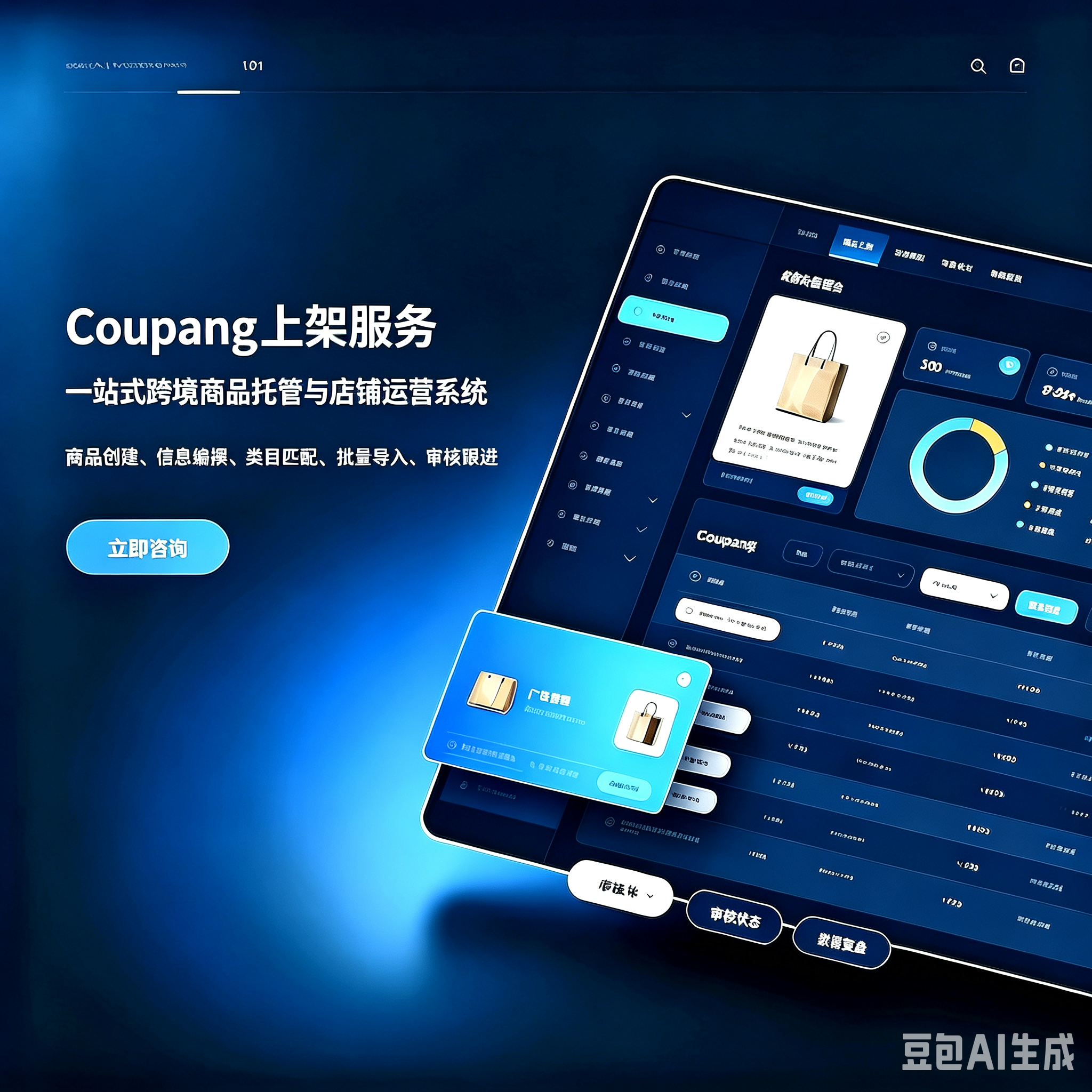 Coupang 酷澎代上架刊登|韩国跨境商品链接创建发布代办服务封面