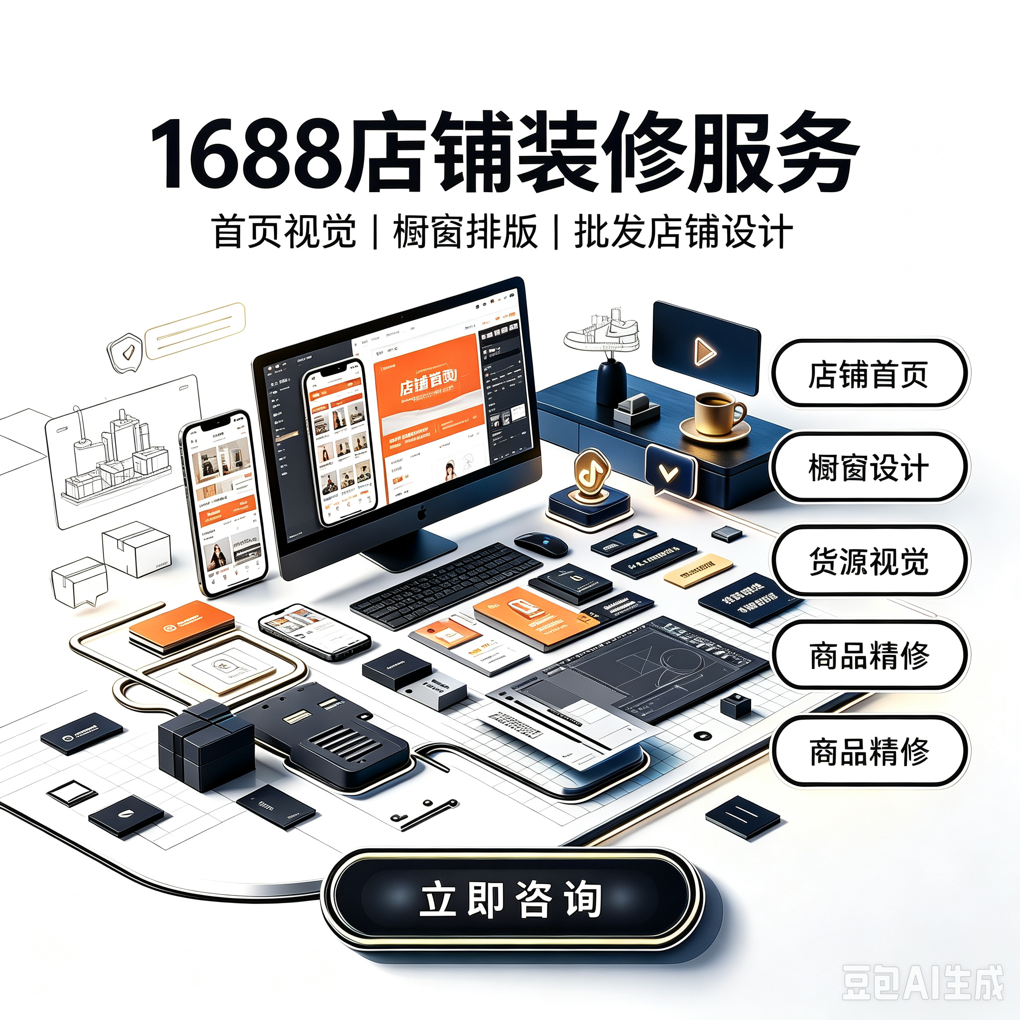 1688 店铺装修服务服务封面