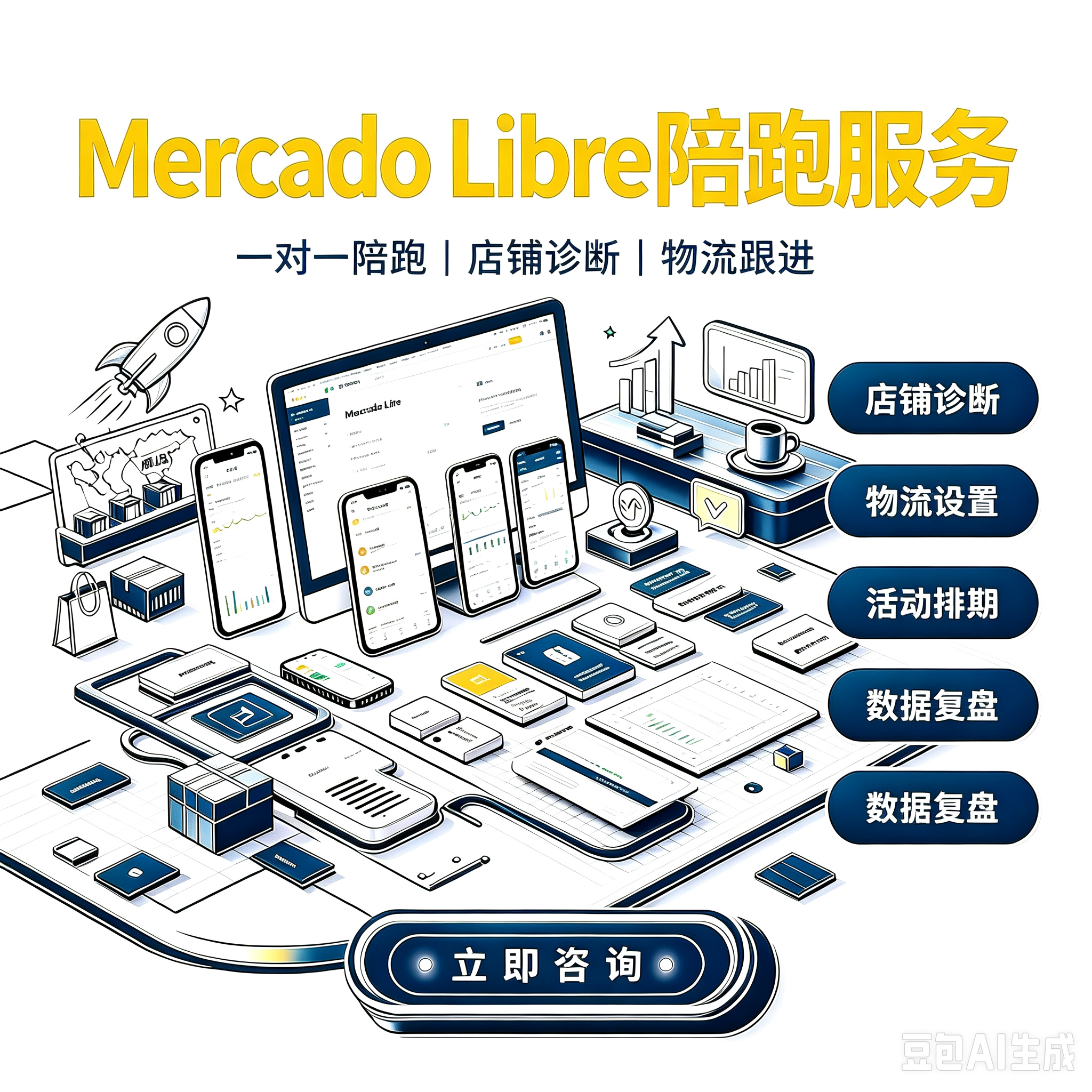 Mercado Libre 美客多拉美店铺一站式陪跑服务服务封面