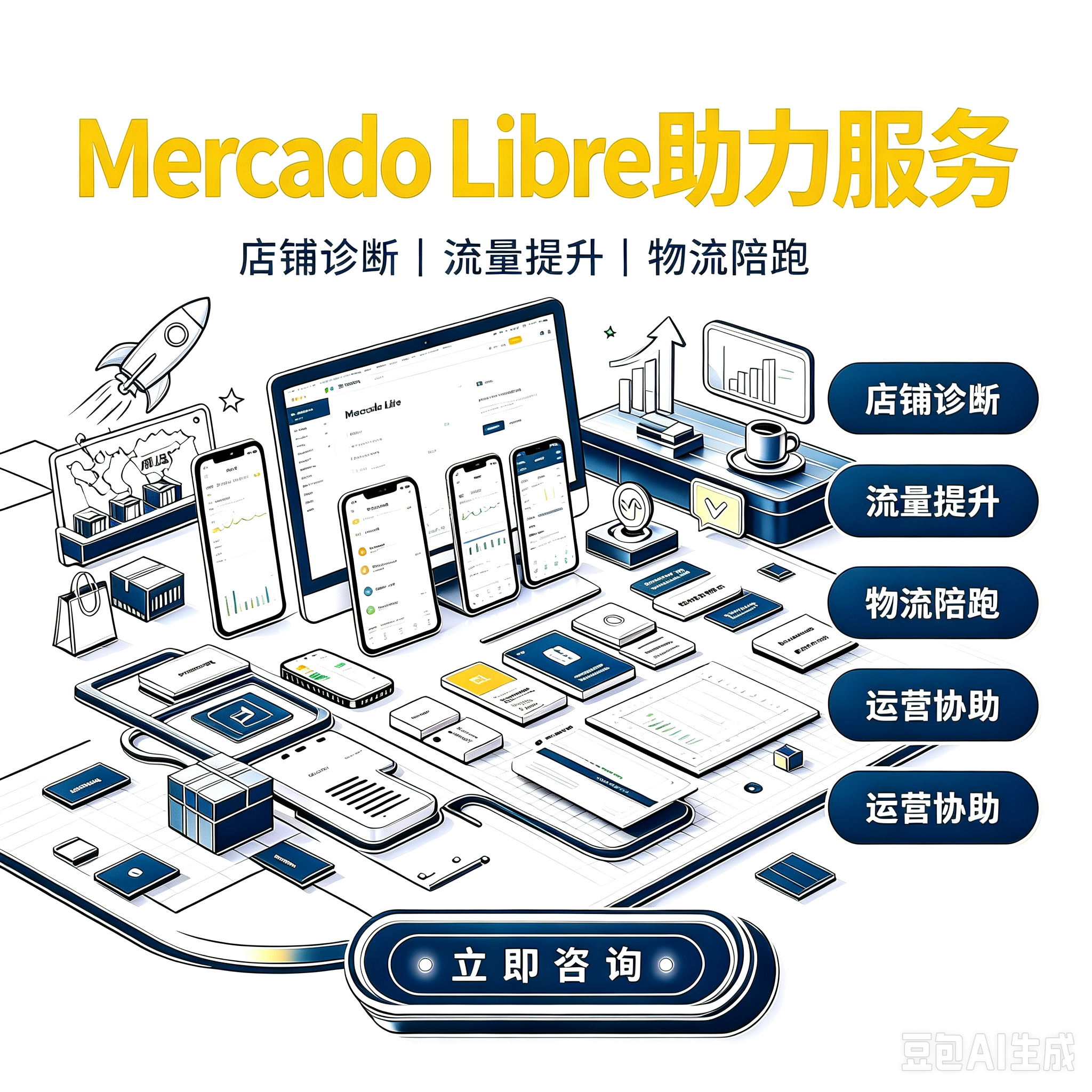 美客多 Mercado Libre 店铺助力服务服务封面