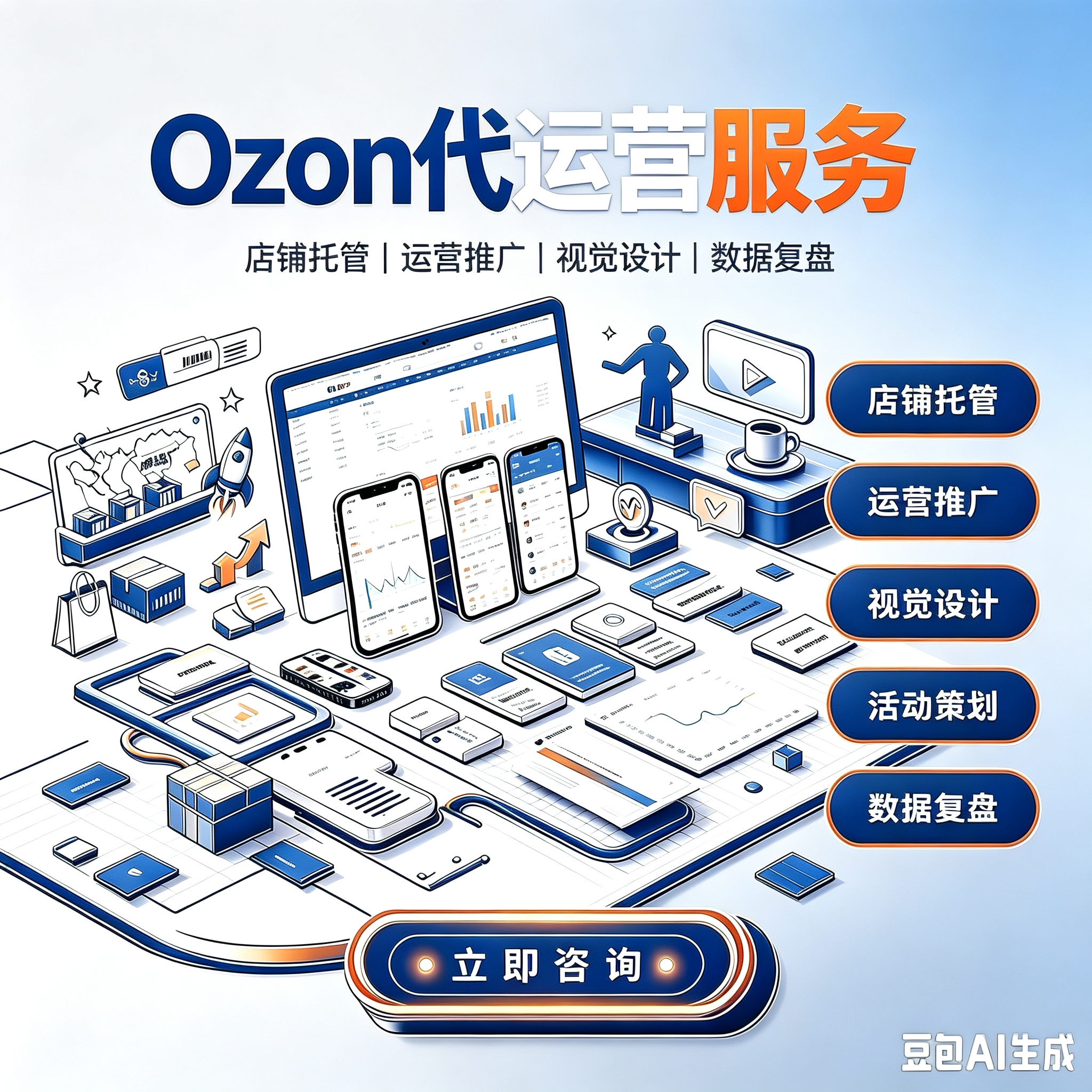 Ozon 俄罗斯跨境店铺全案代运营服务服务封面