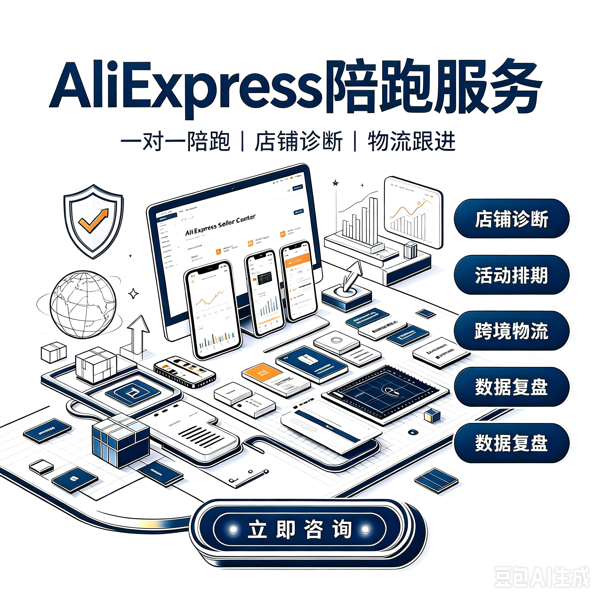 Aliexpress 速卖通跨境店铺一站式陪跑服务服务封面