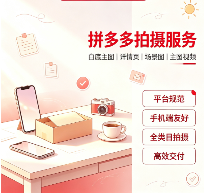 拼多多平台商品拍摄服务服务封面