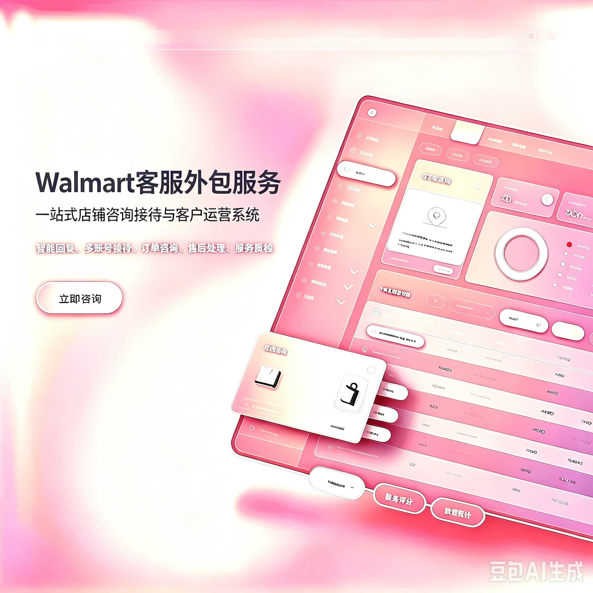 沃尔玛 Walmart 客服外包|卖家中心站内信英文接待 跨境店铺售前售后托管服务服务封面