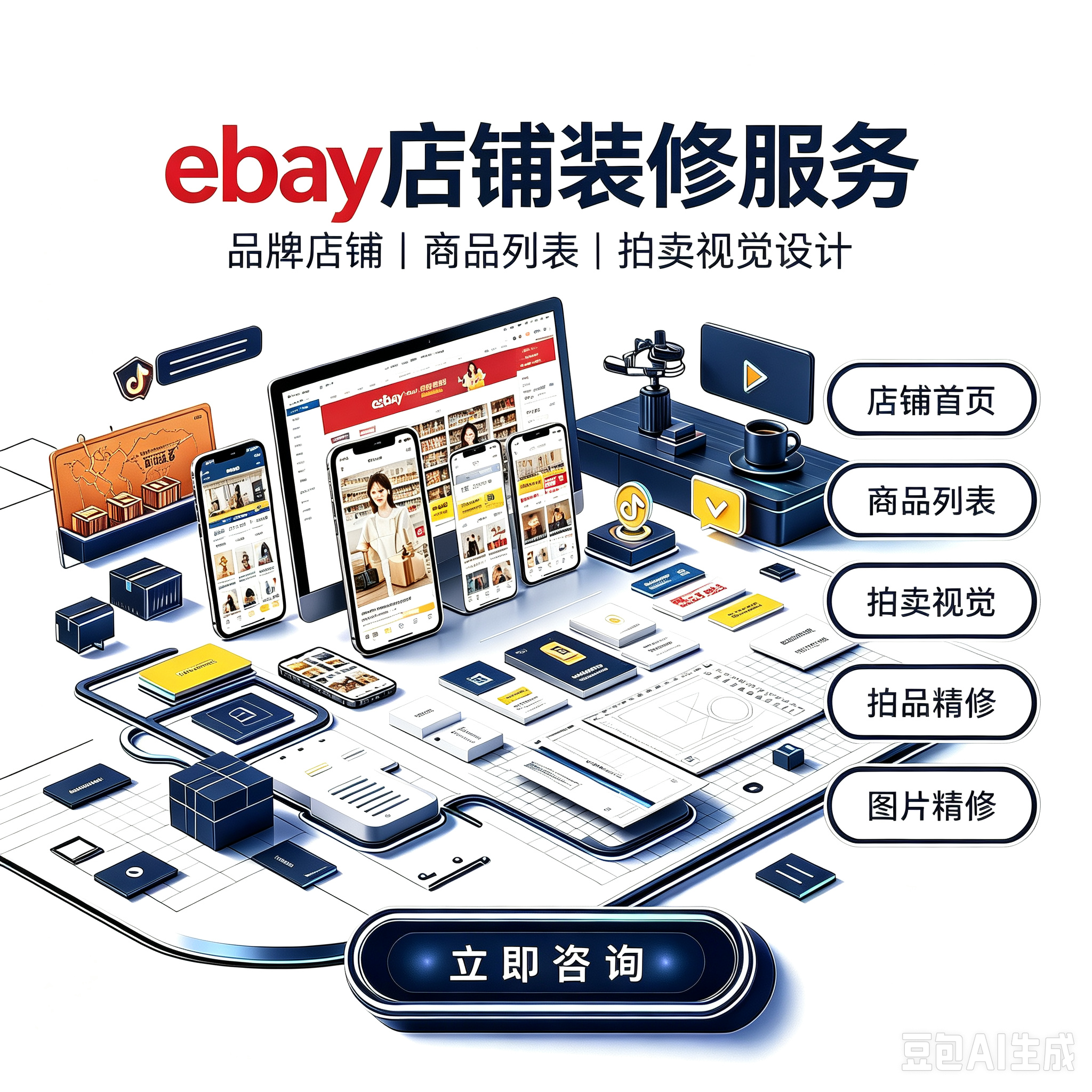 eBay 店铺装修服务服务封面