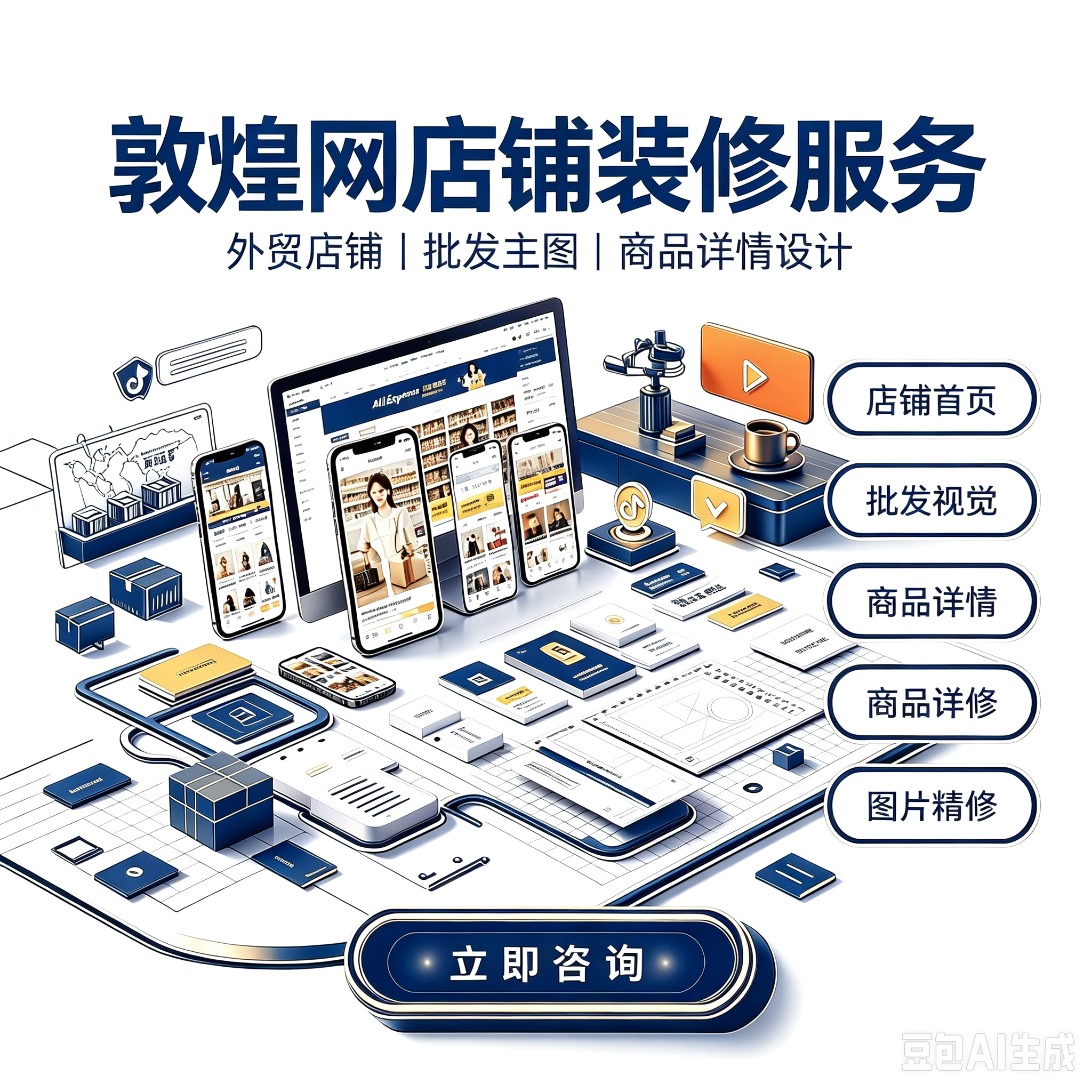 敦煌网 DHgate 店铺装修服务封面