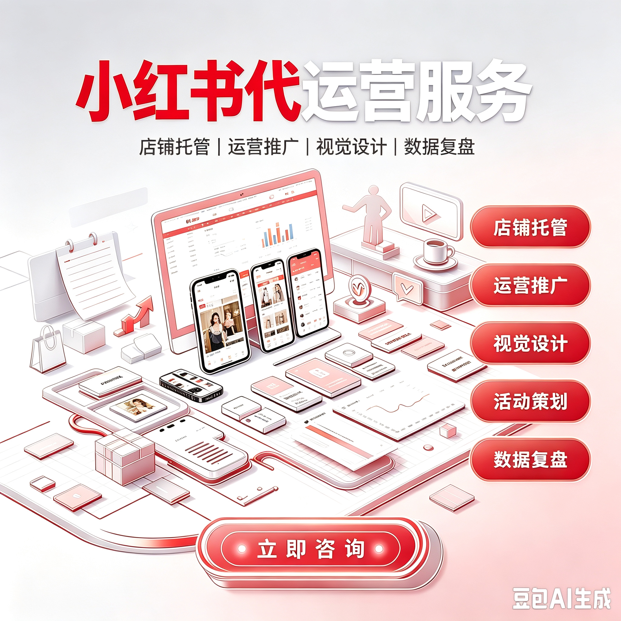 小红书店铺全案代运营服务服务封面