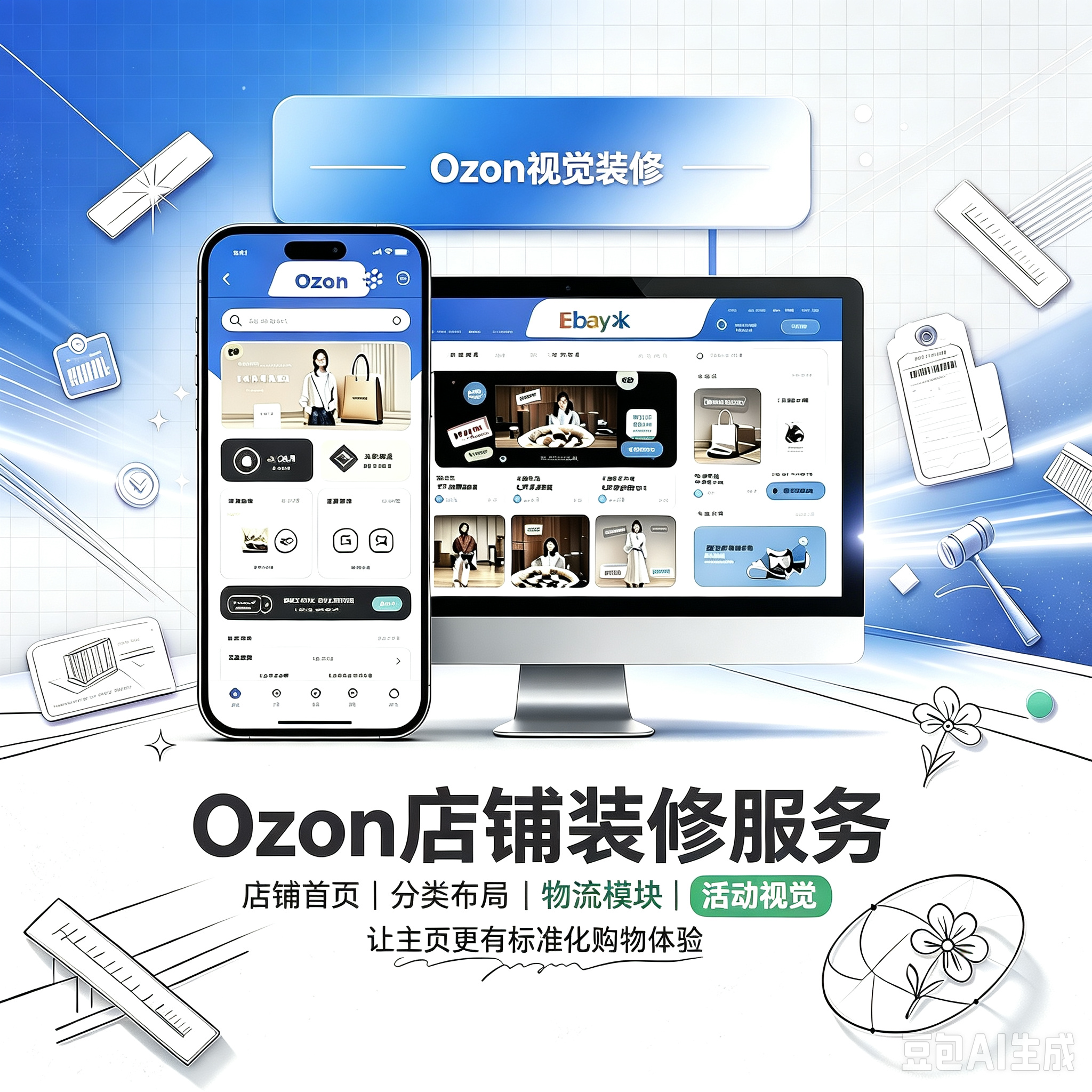 Ozon 店铺主页装修服务封面