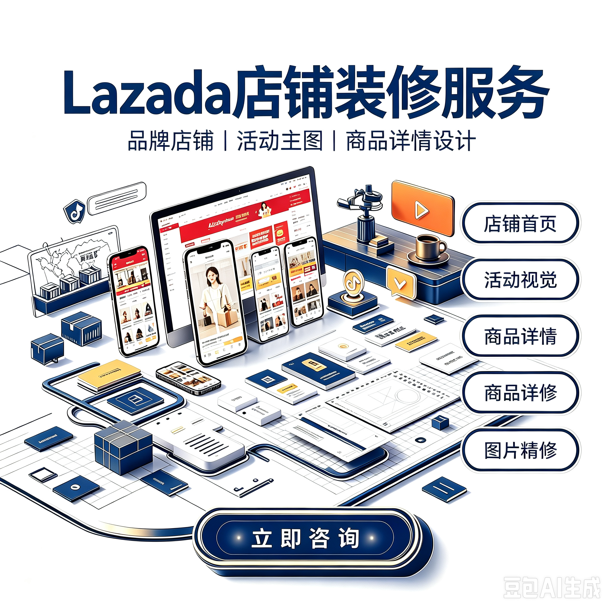 Lazada 店铺装修服务封面
