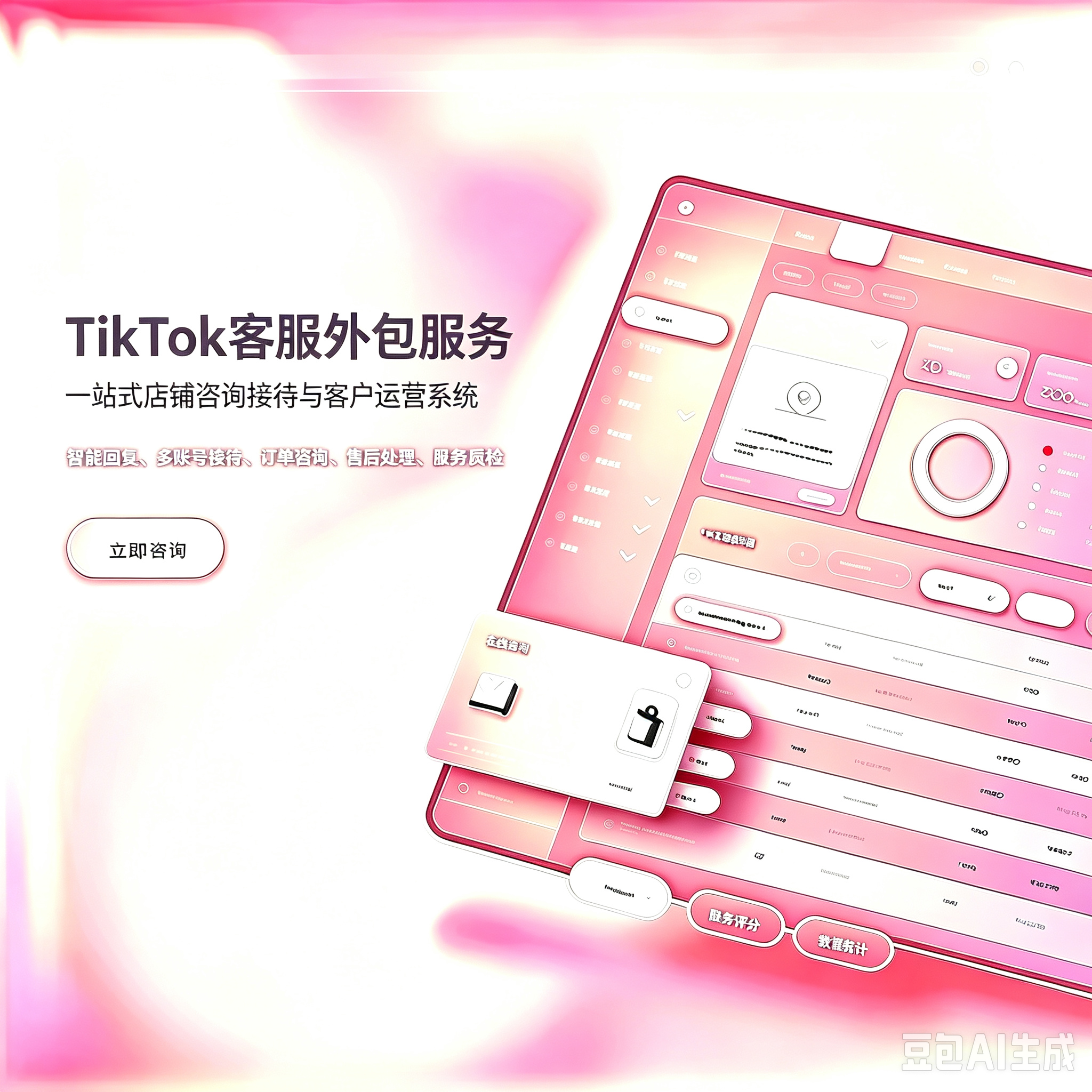 TikTok Shop 客服外包|卖家后台英文站内消息 跨境短视频电商店铺售前售后纠纷托管服务服务封面
