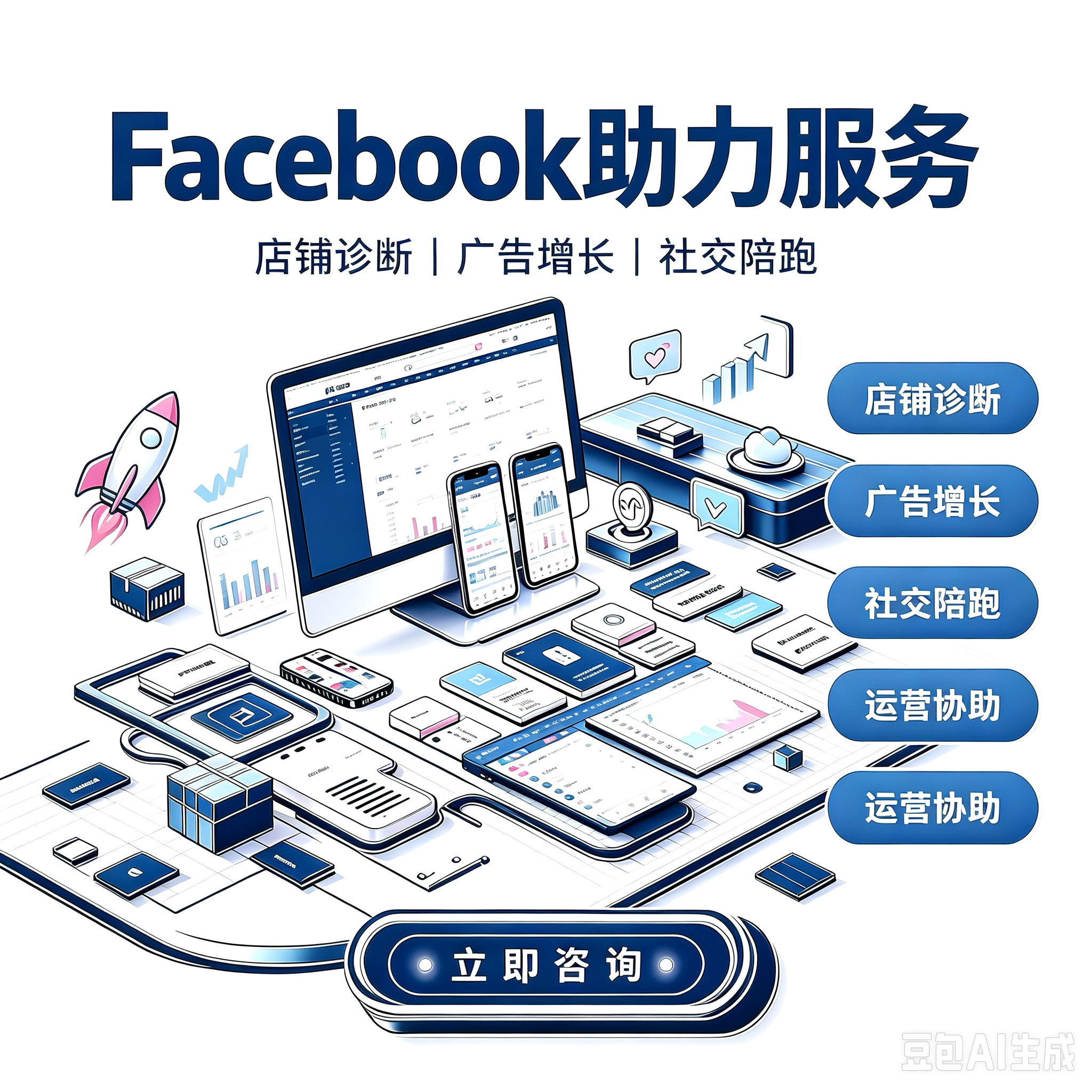 Facebook 店铺助力服务服务封面