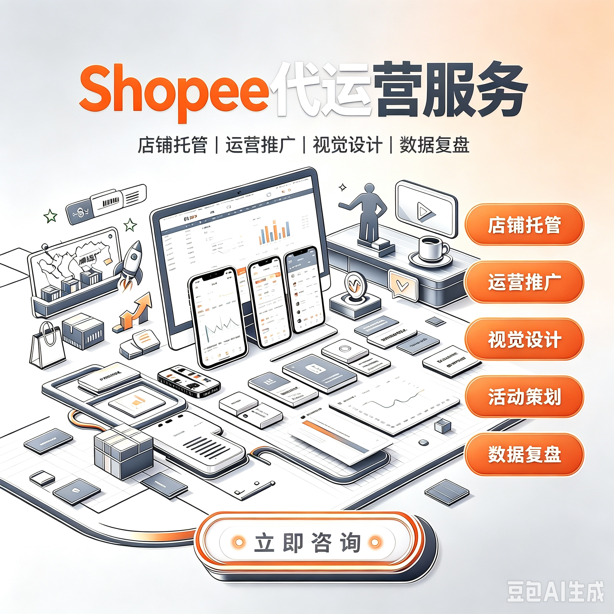 Shopee 东南亚拉美多站点全案代运营服务服务封面