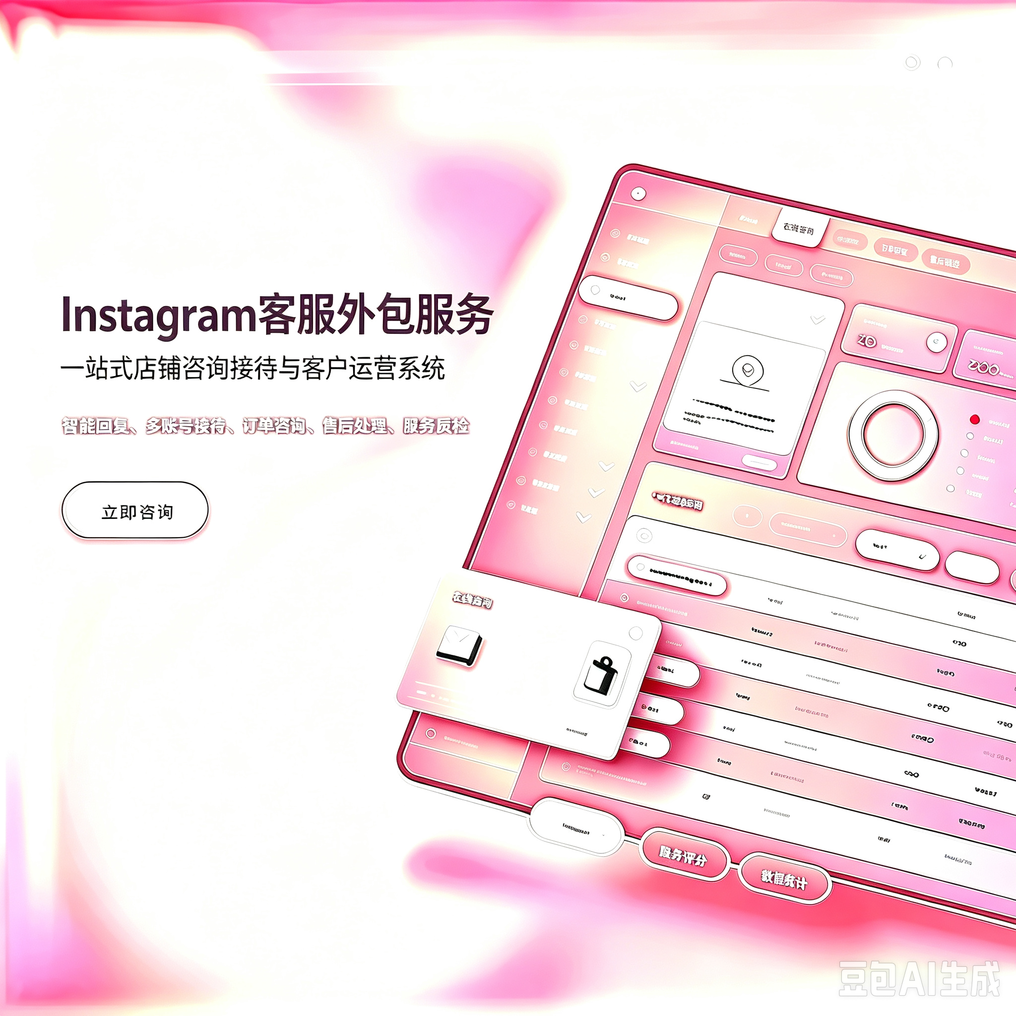 Instagram 客服外包|Meta 后台 DM 私信接待 Ins 社媒跨境店铺售前售后线索托管服务服务封面