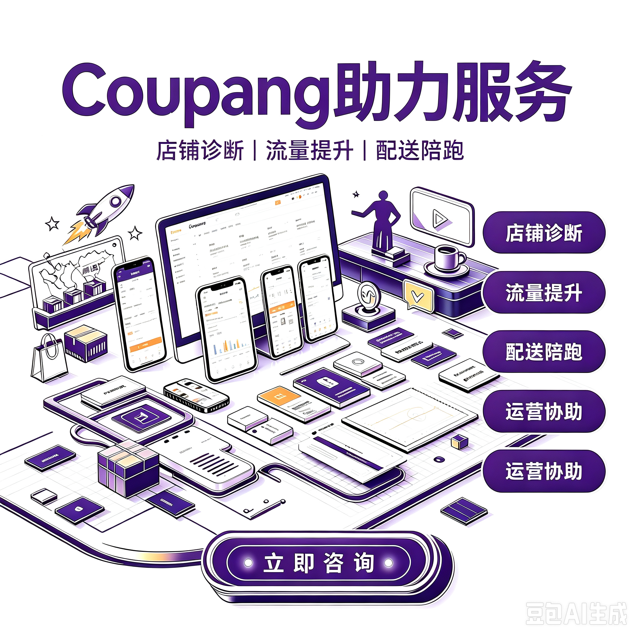 Coupang 韩国跨境店铺助力服务服务封面