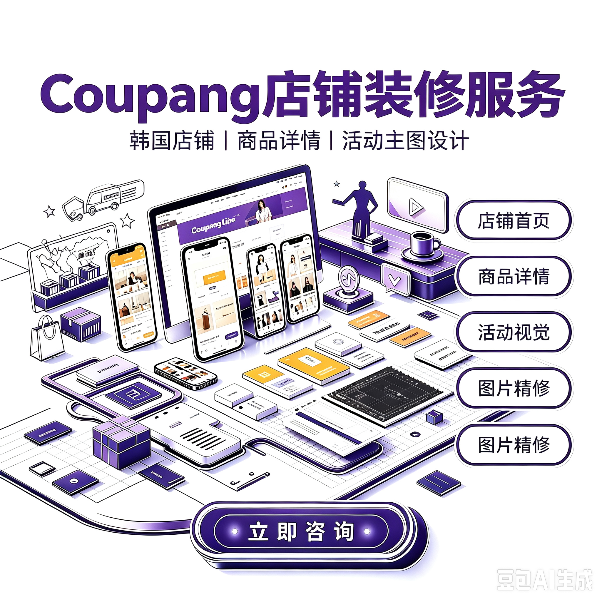 Coupang 酷澎店铺装修服务服务封面