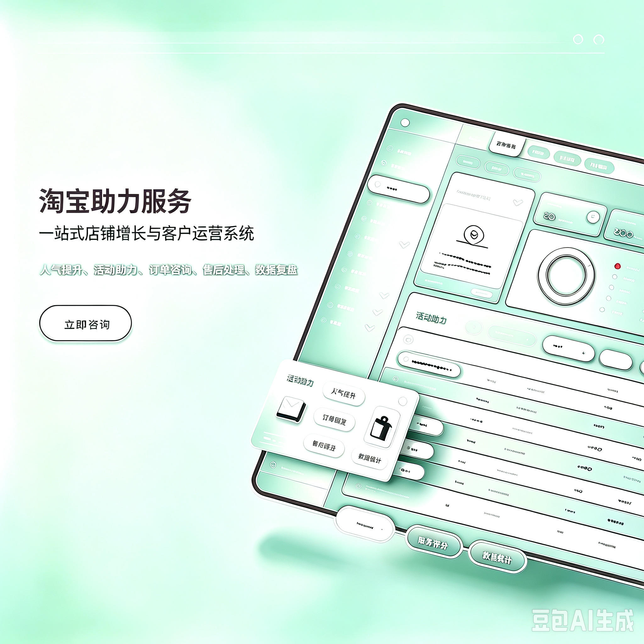 淘宝店铺助力运营服务|店铺诊断 商品优化 活动对接 商家运营托管支持服务服务封面