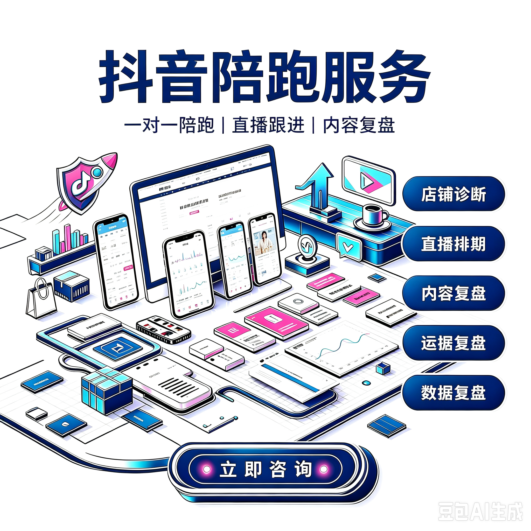 抖音小店一站式陪跑服务服务封面