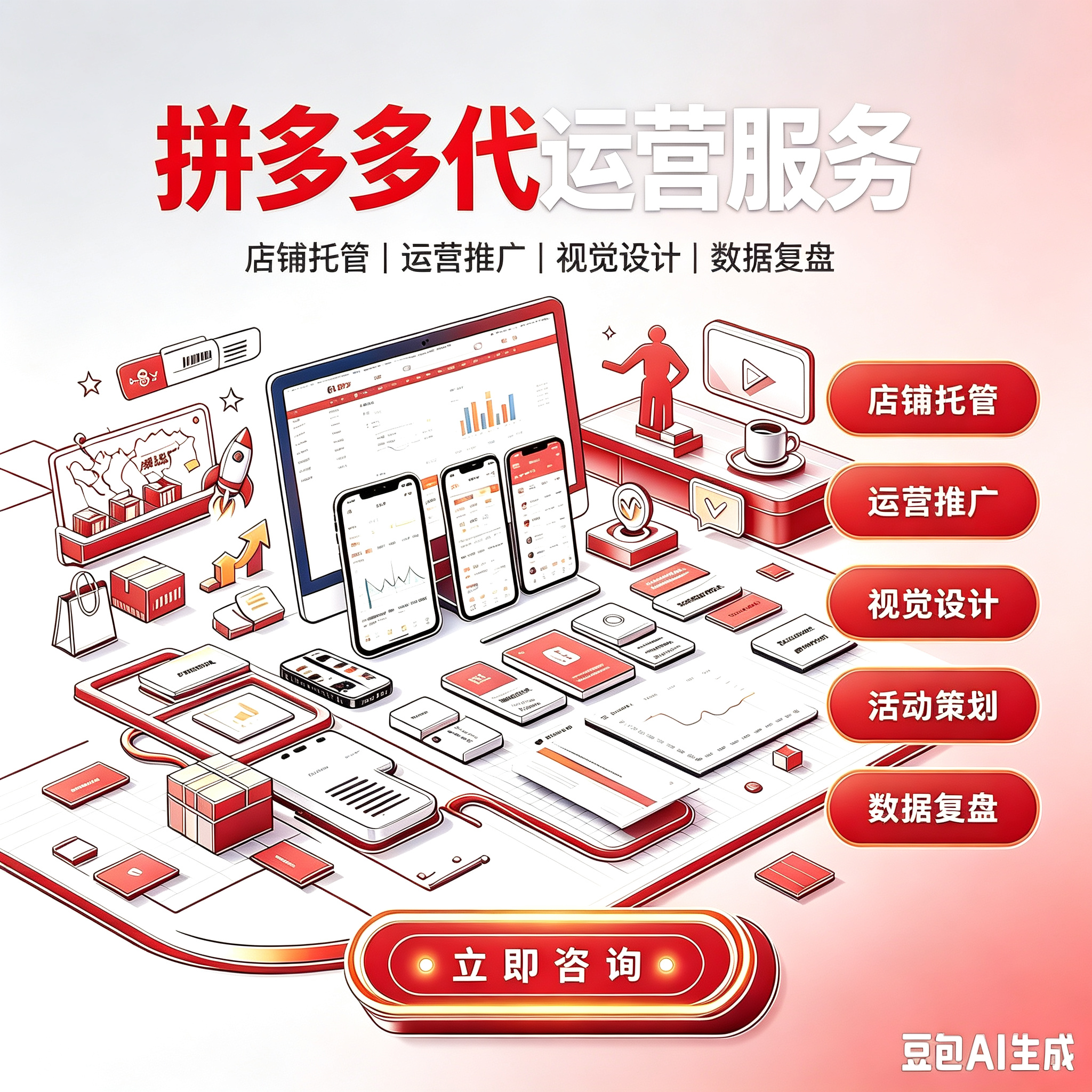 拼多多店铺全案代运营服务服务封面