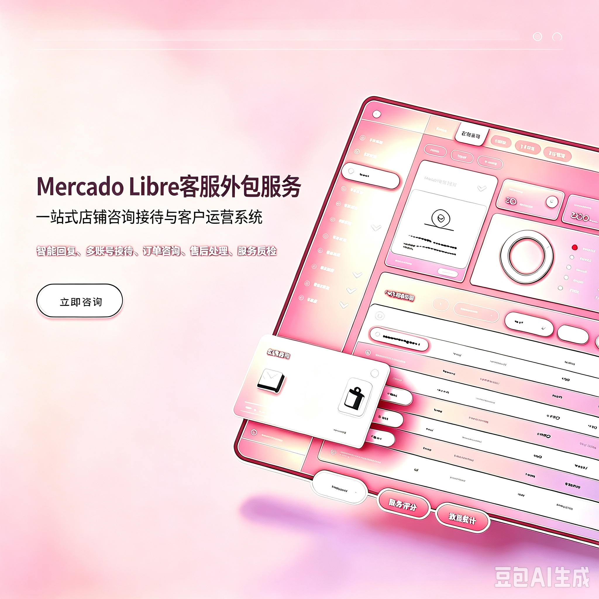 Mercado Libre 美客多客服外包|卖家后台西英站内信 拉美跨境店铺售前售后纠纷工单托管服务服务封面