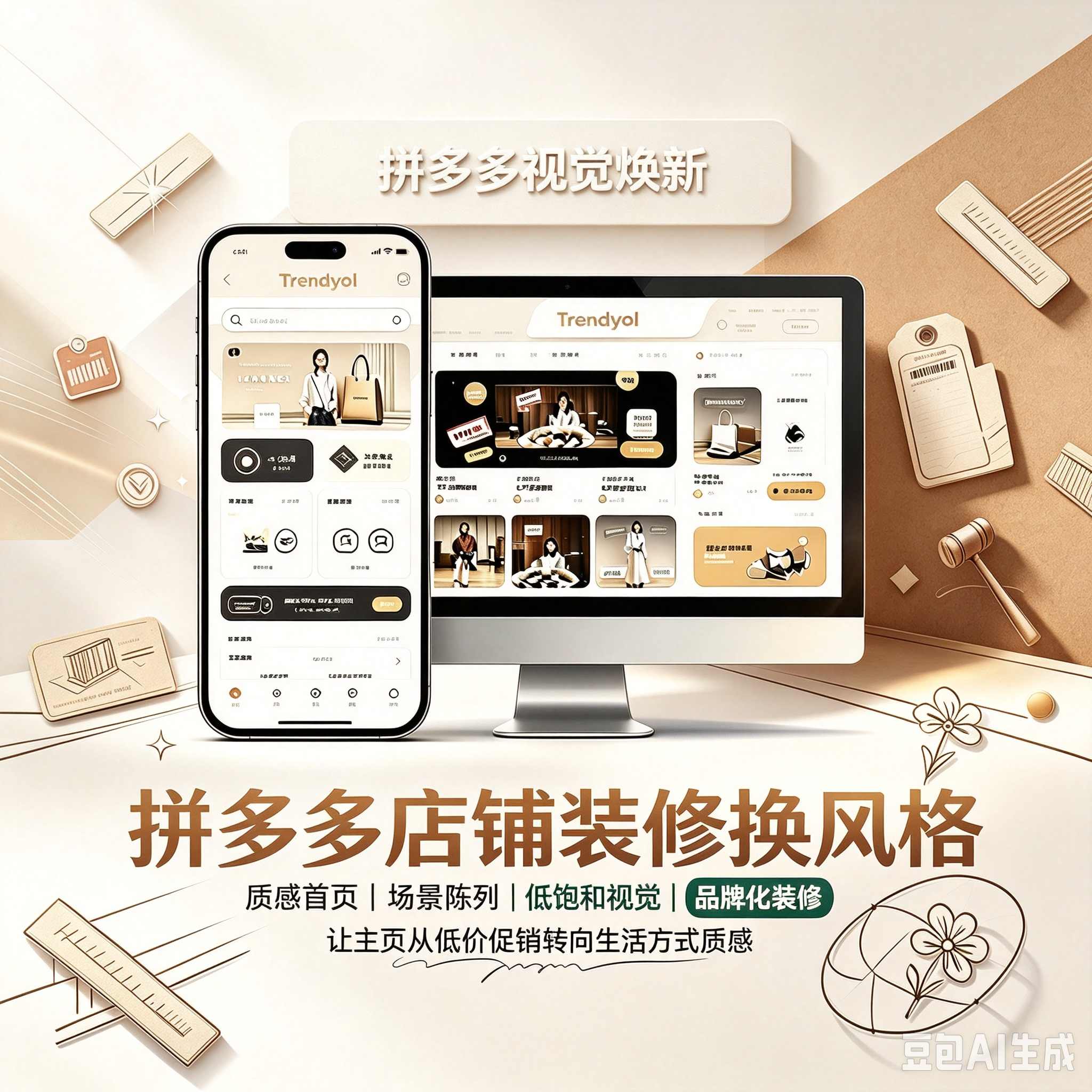 拼多多店铺装修换风格服务封面