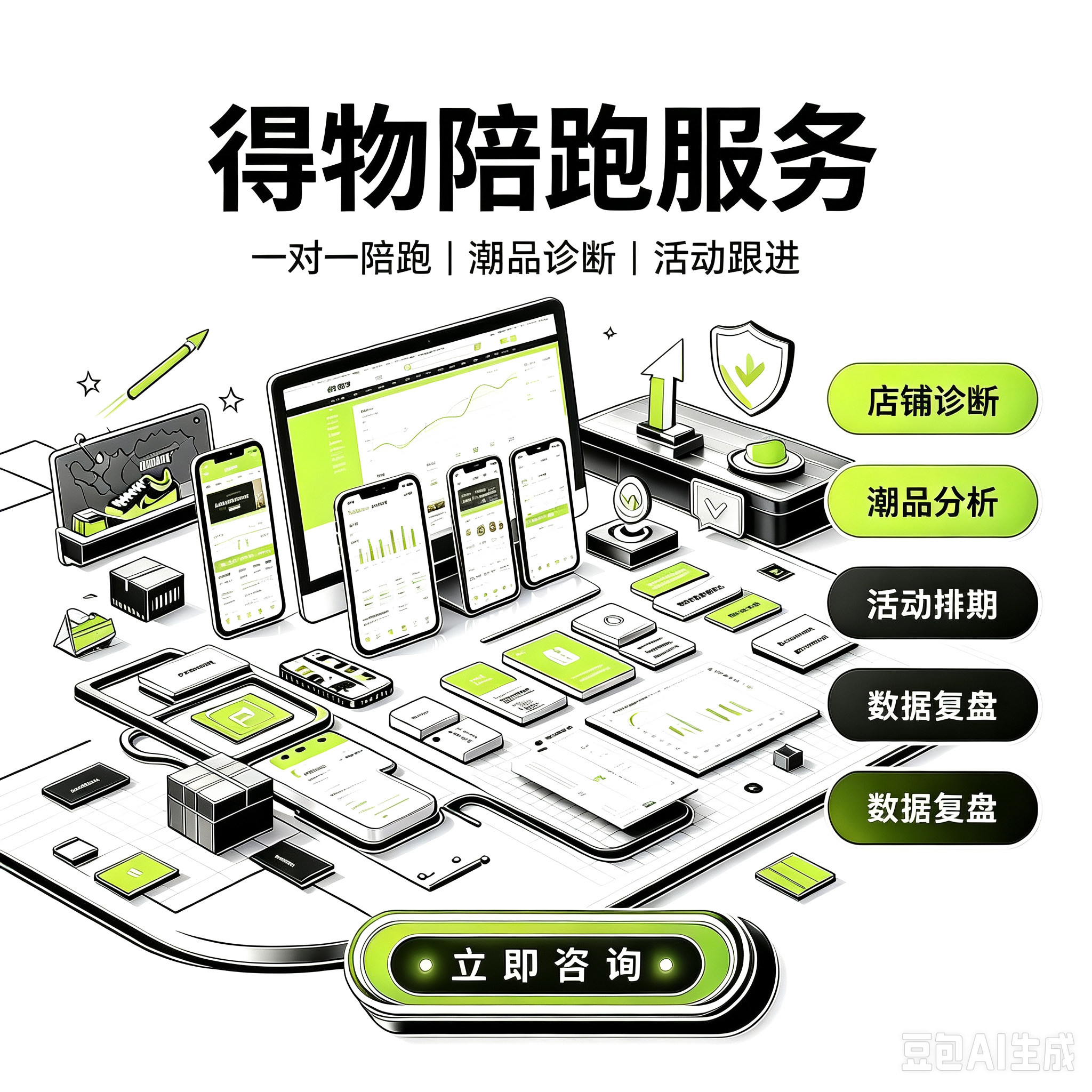 得物店铺一站式陪跑服务服务封面