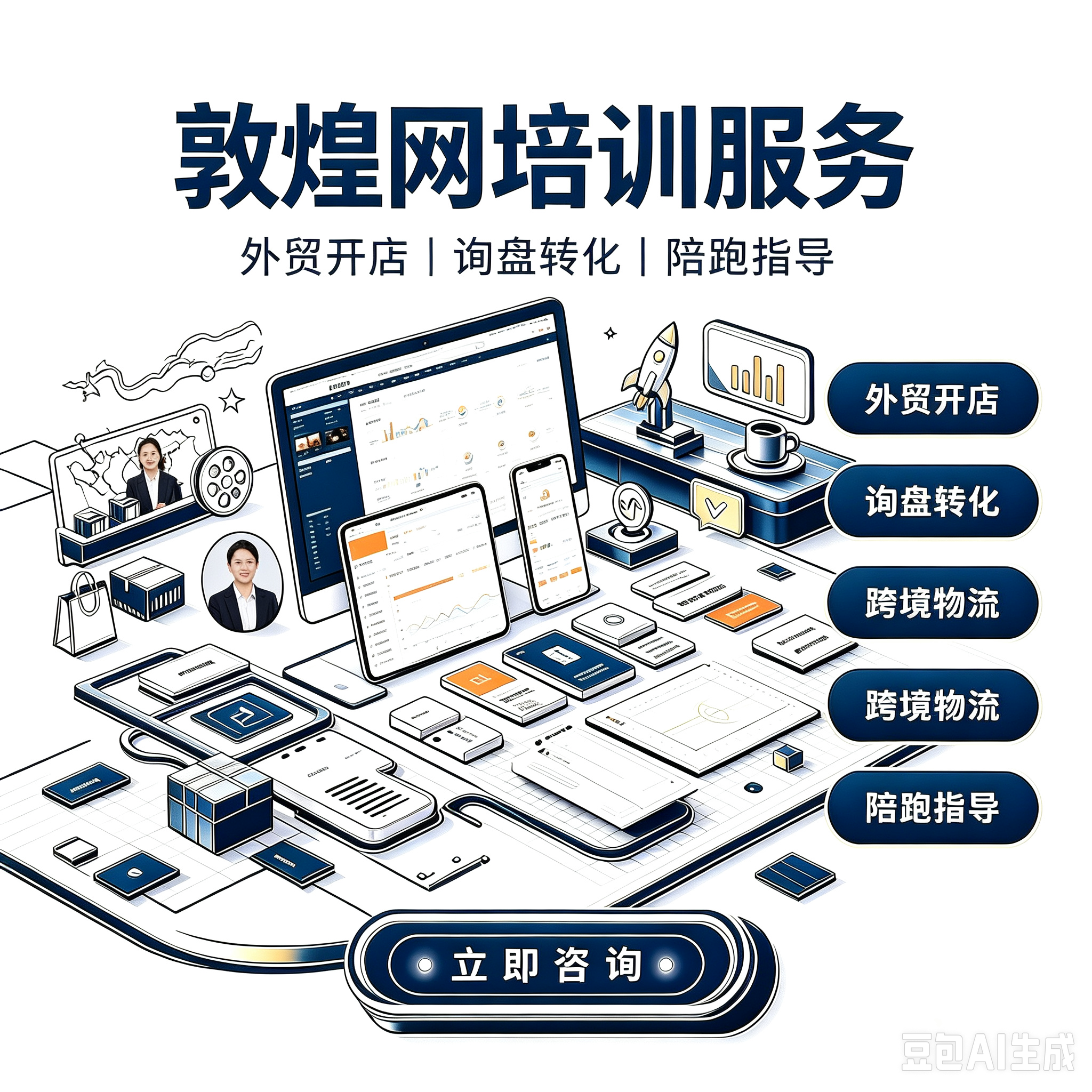 敦煌网 B2B 跨境商家培训服务服务封面