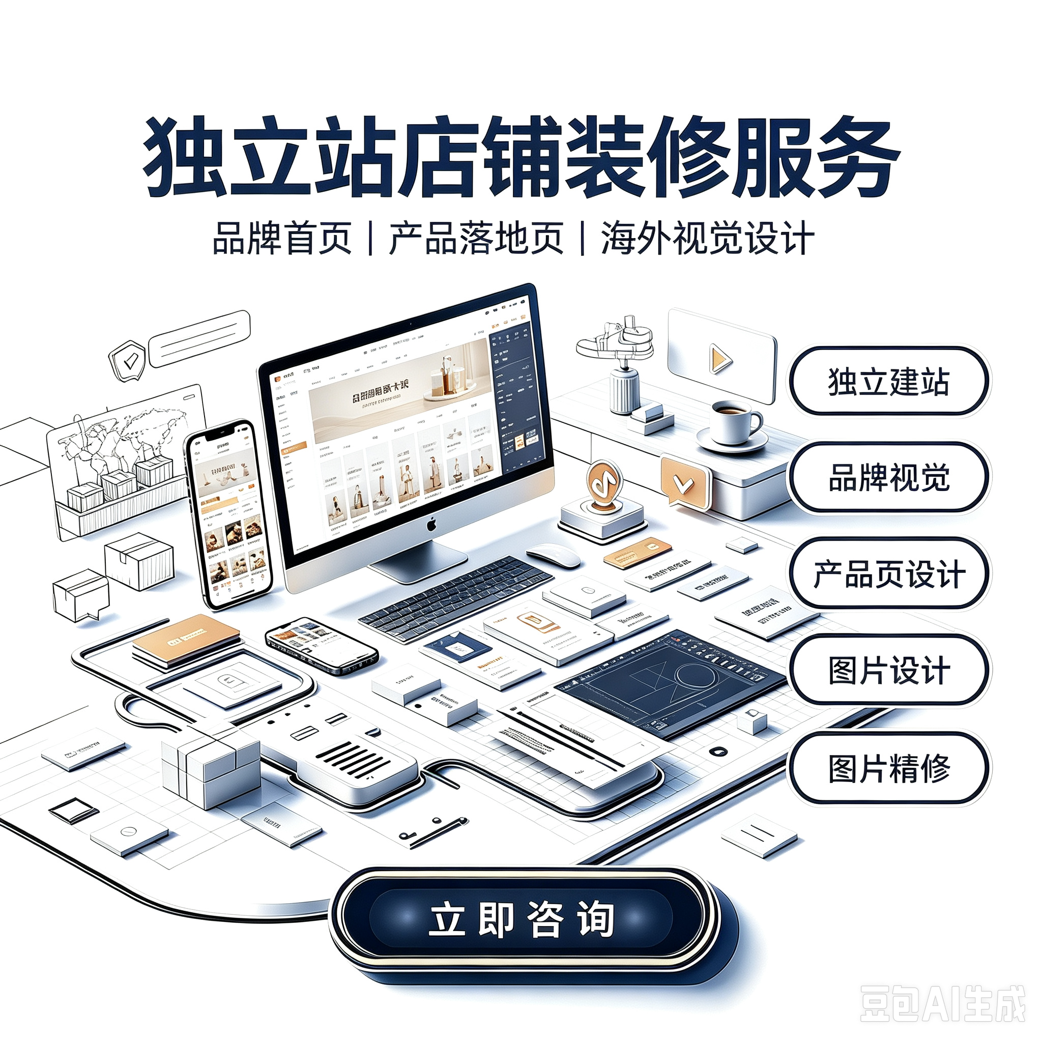 独立站店铺装修服务封面
