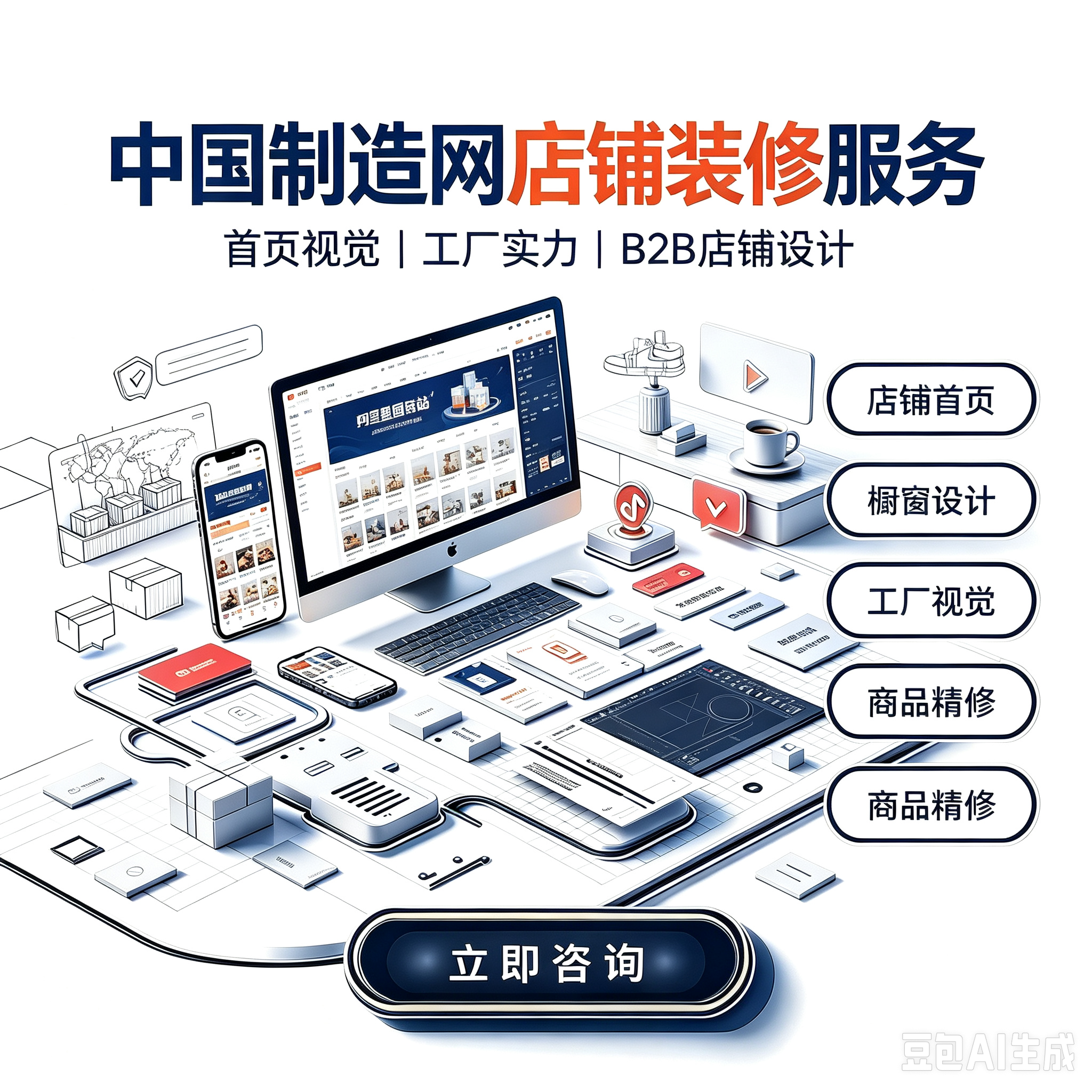 中国制造网店铺装修服务封面
