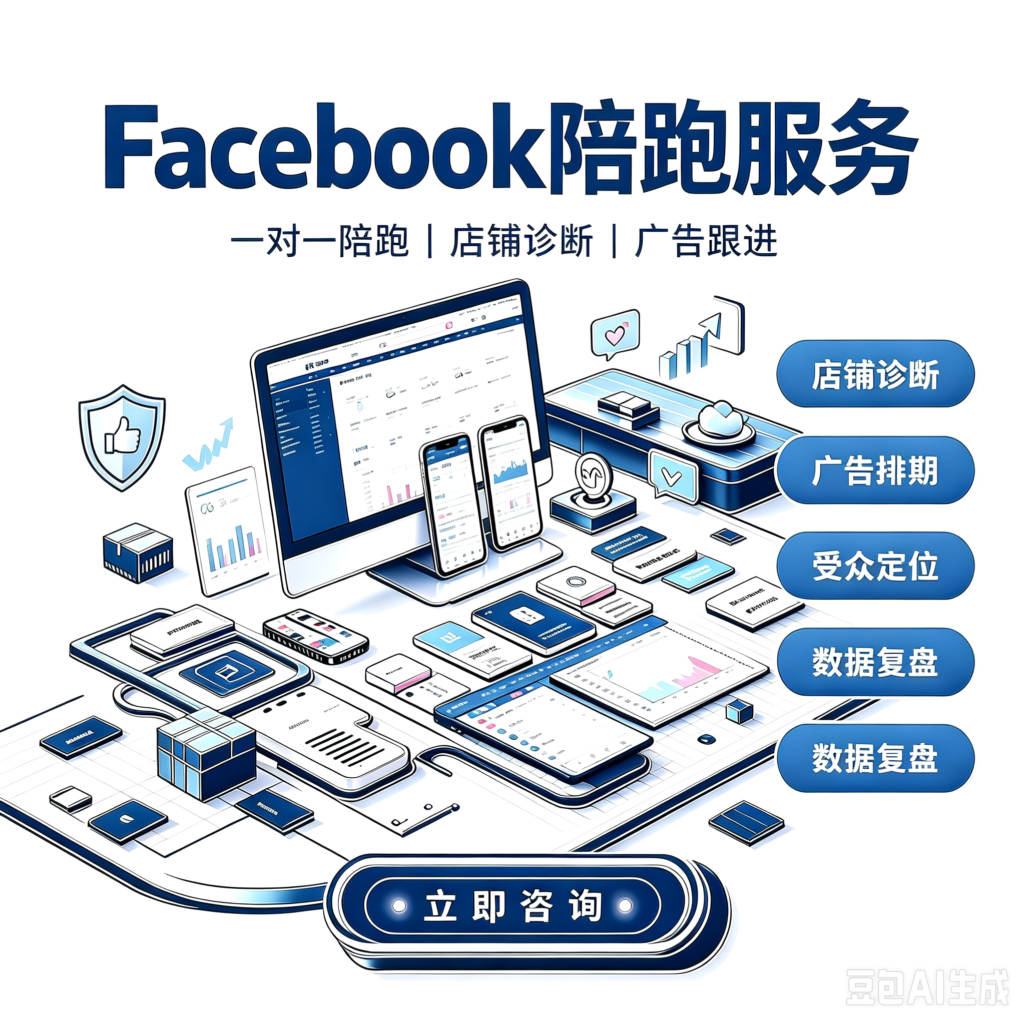 Facebook 社媒引流一站式陪跑服务服务封面