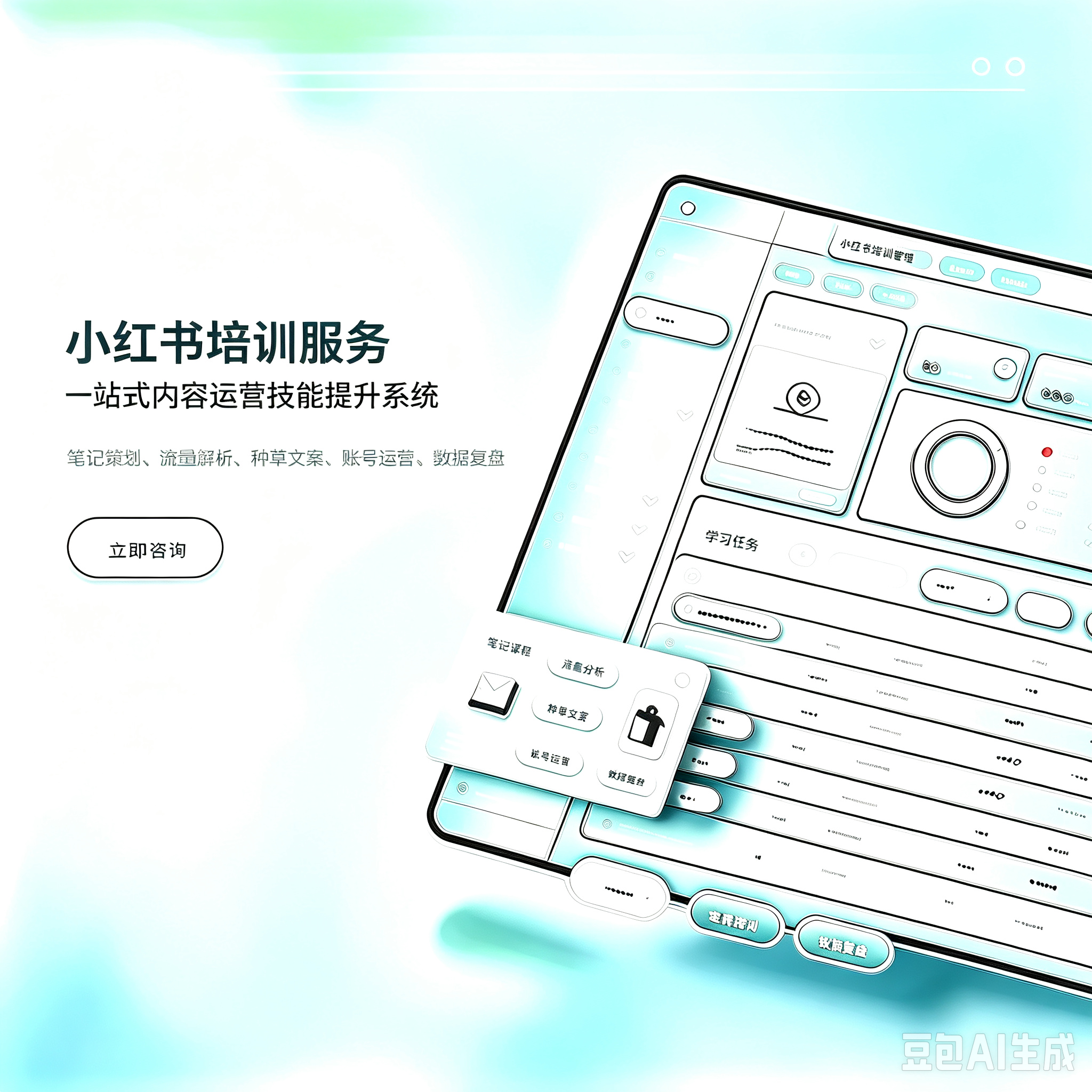 小红书薯店电商培训服务|薯店开店教学 种草笔记运营 聚光投放 蒲公英达人合作商家实操培训指导服务封面