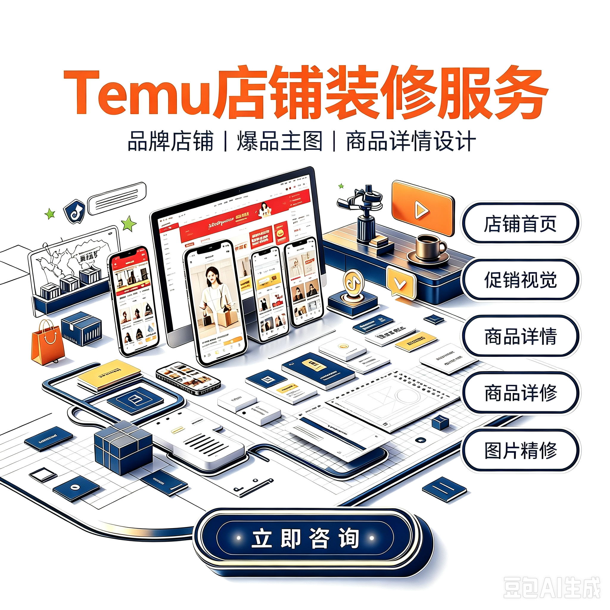 Temu 店铺装修服务封面