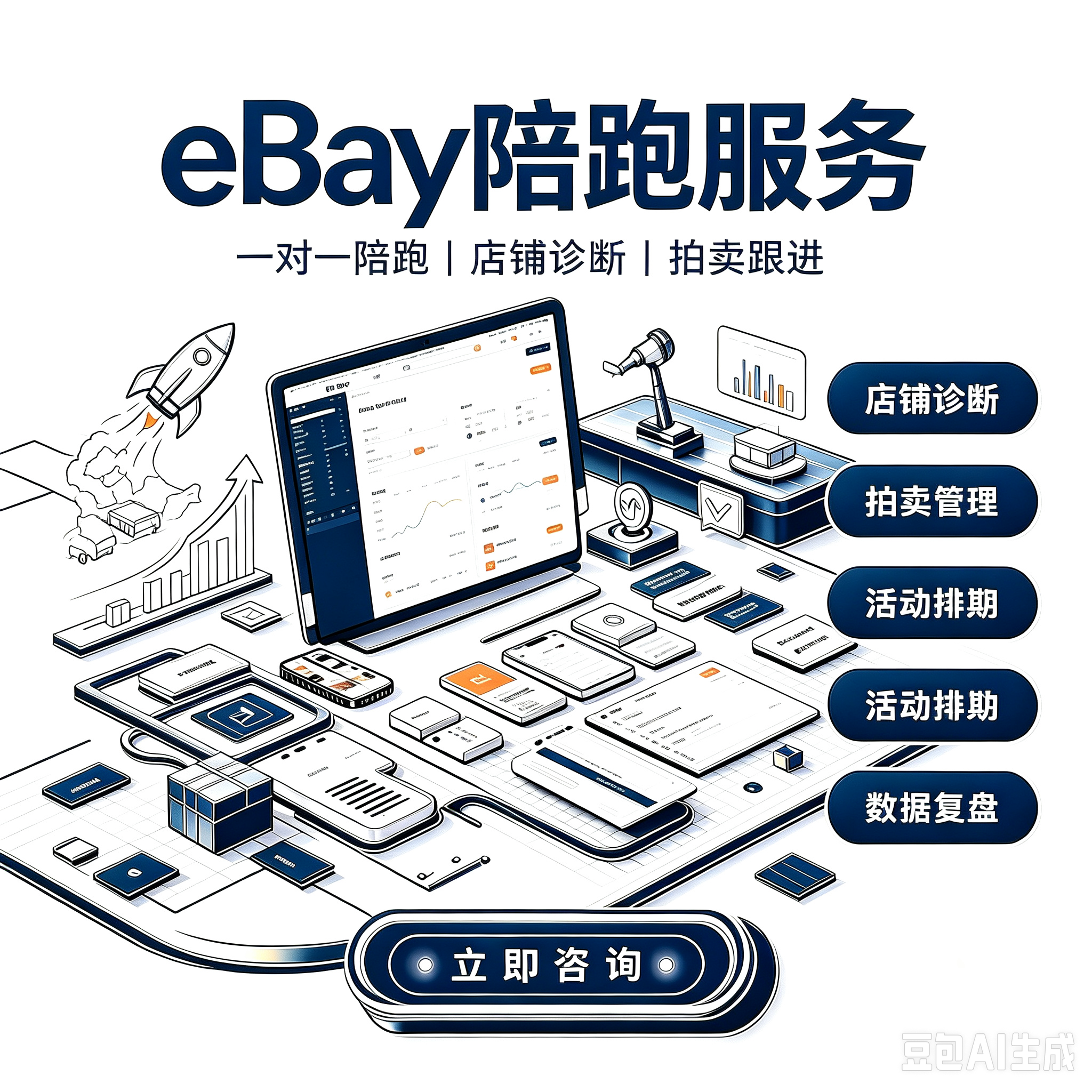 eBay 跨境店铺一站式陪跑服务服务封面