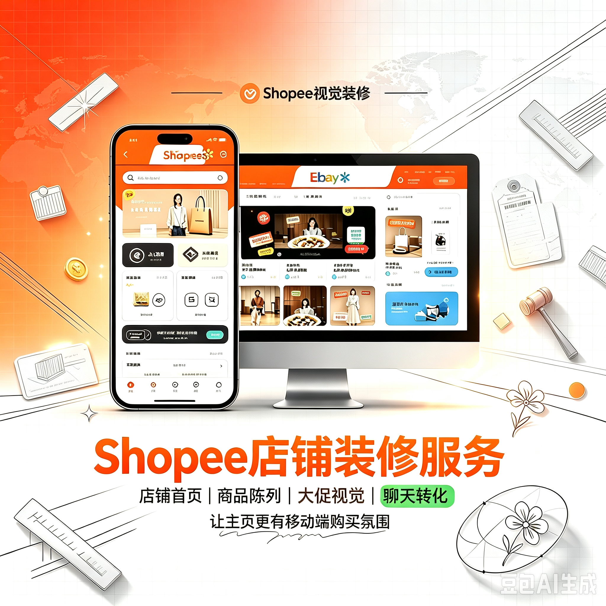 Shopee 虾皮主页装修服务封面