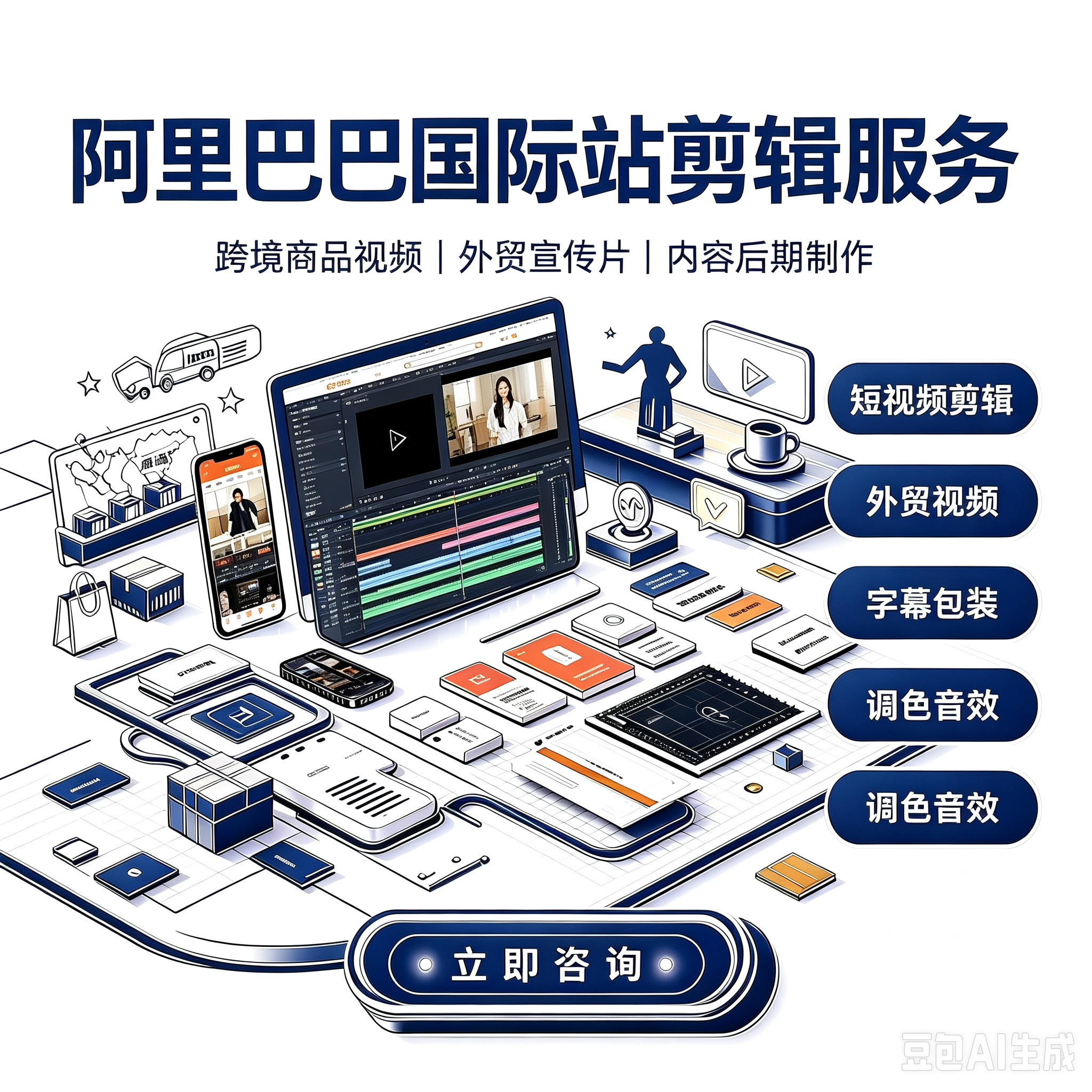 阿里巴巴国际站 剪辑服务服务封面