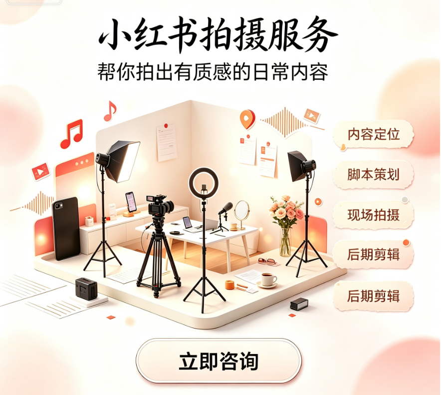 小红书拍摄服务服务封面