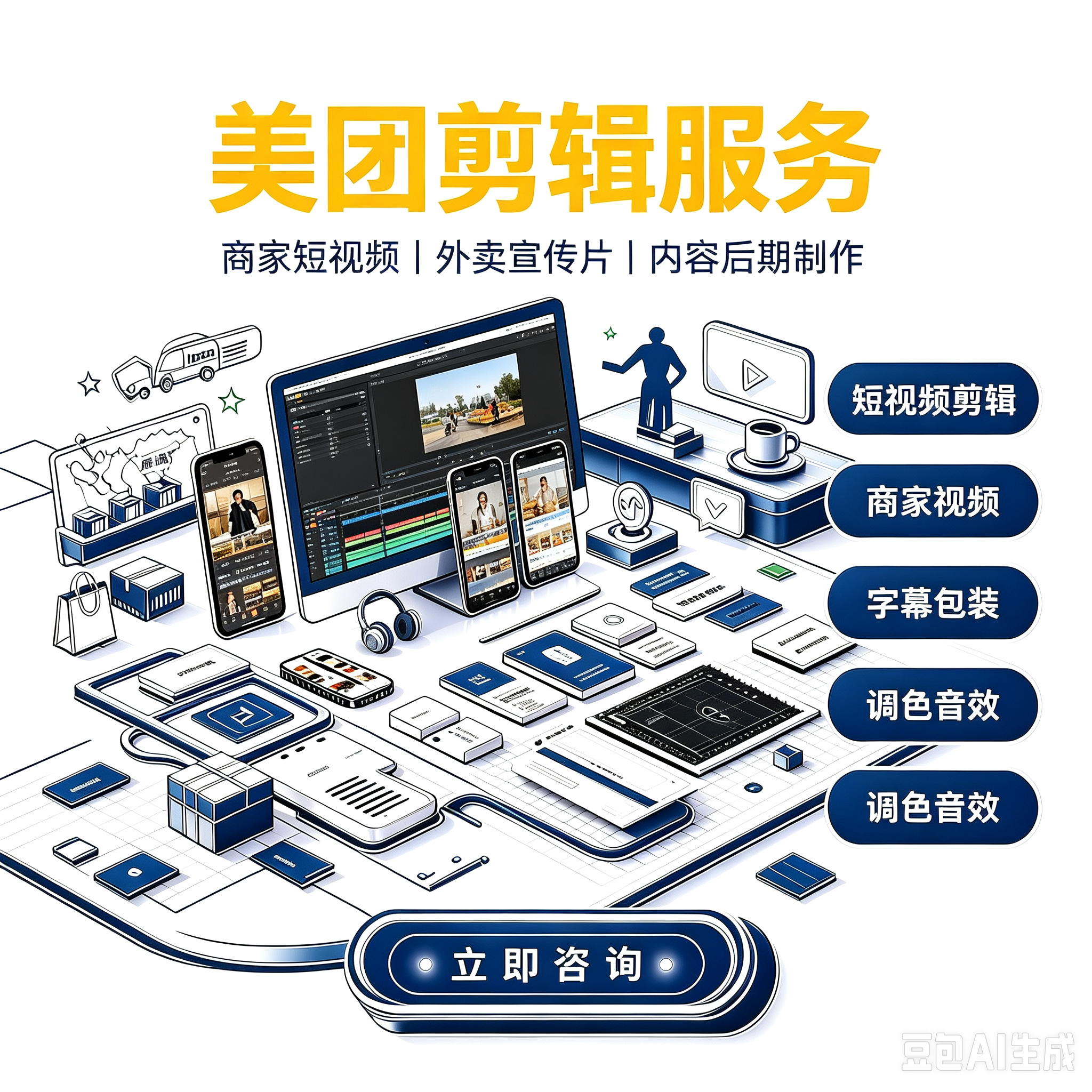 美团 剪辑服务服务封面