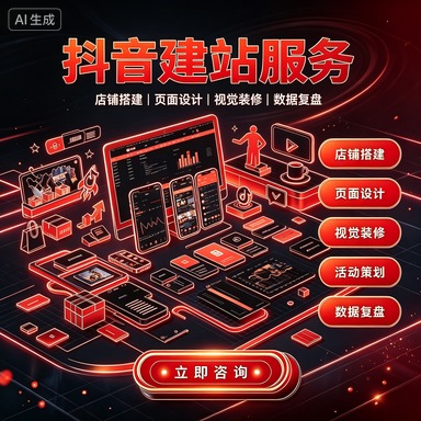 抖音抖店店铺装修服务服务封面