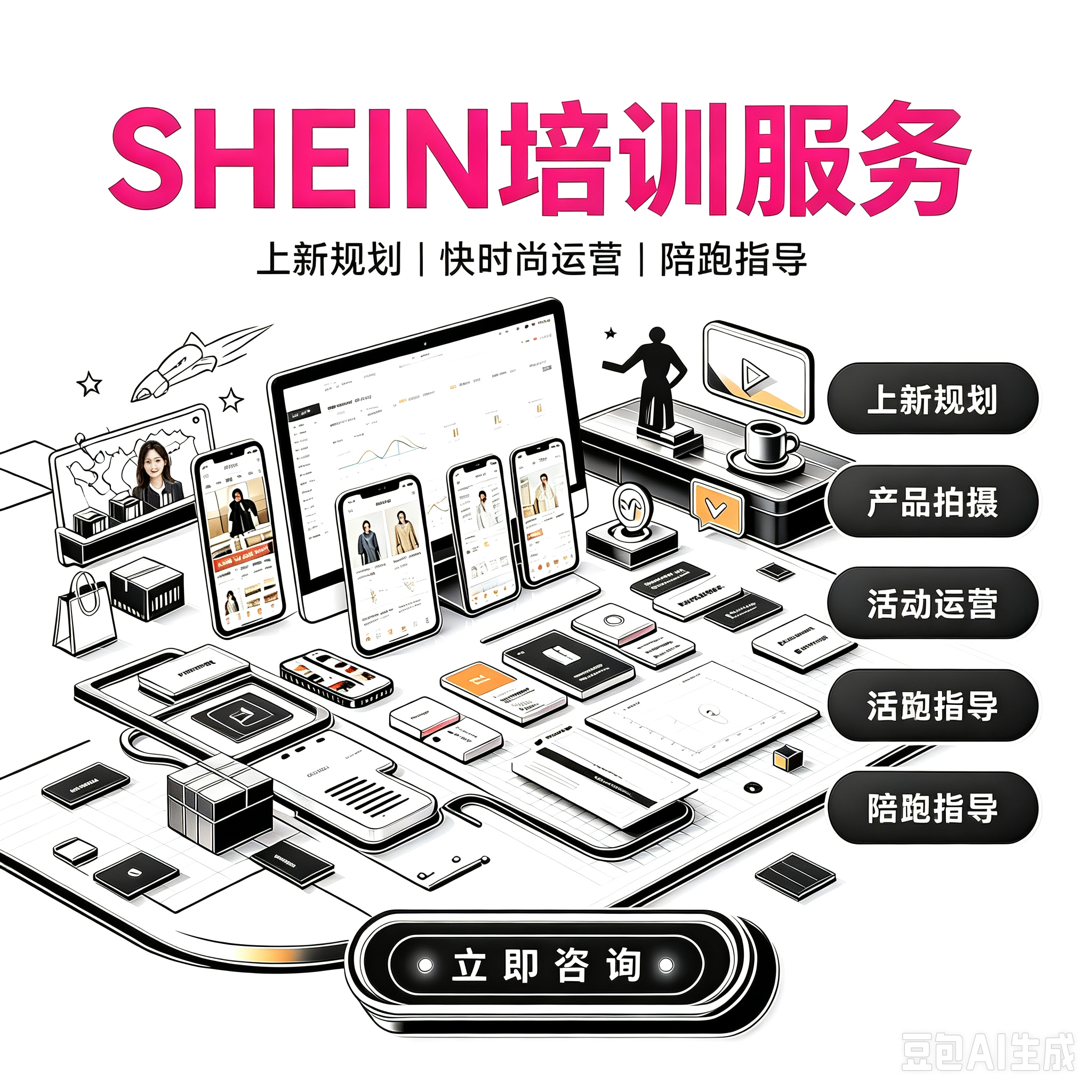 SHEIN 入驻运营培训课程,供应商入驻全流程实操指导服务封面