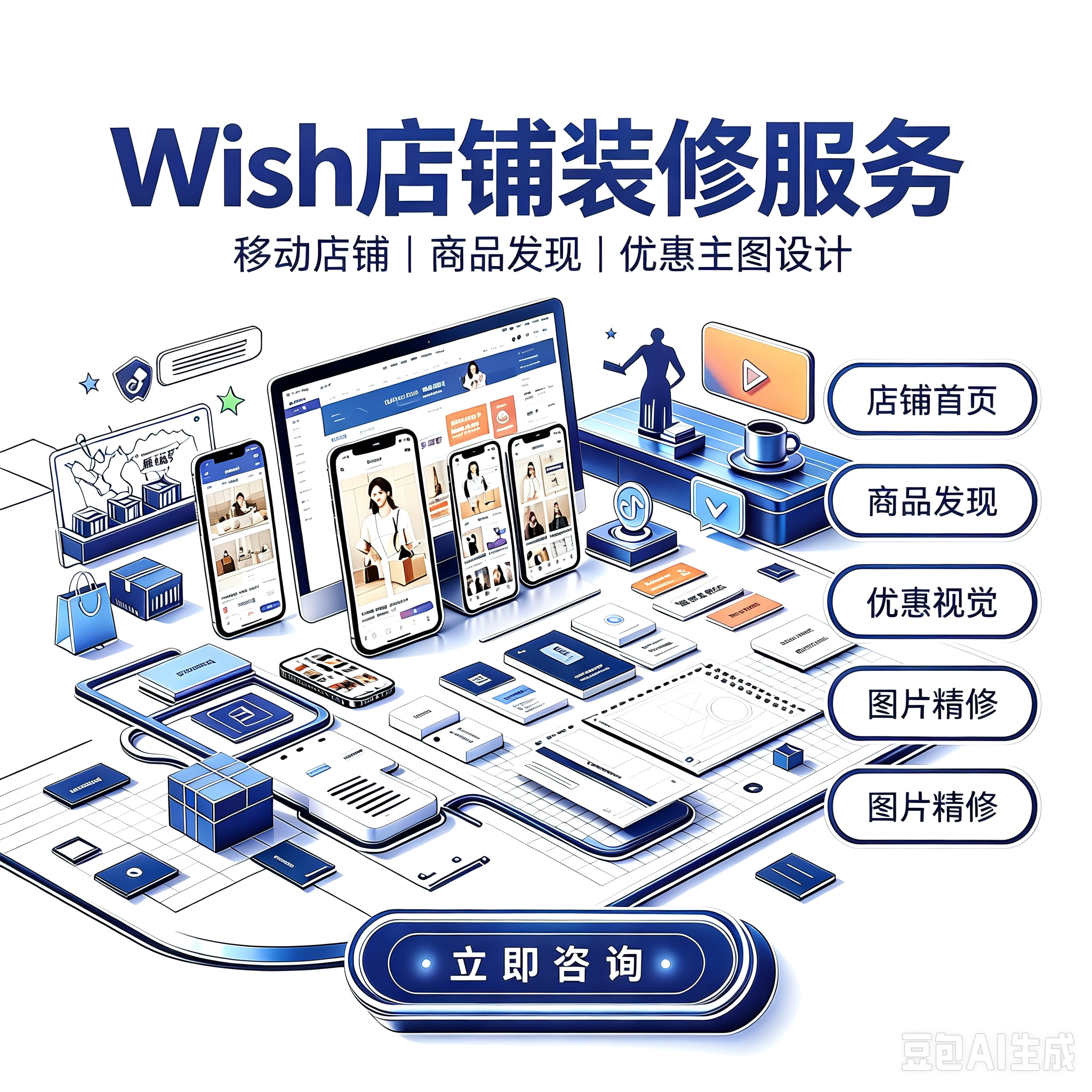 Wish 店铺装修服务服务封面