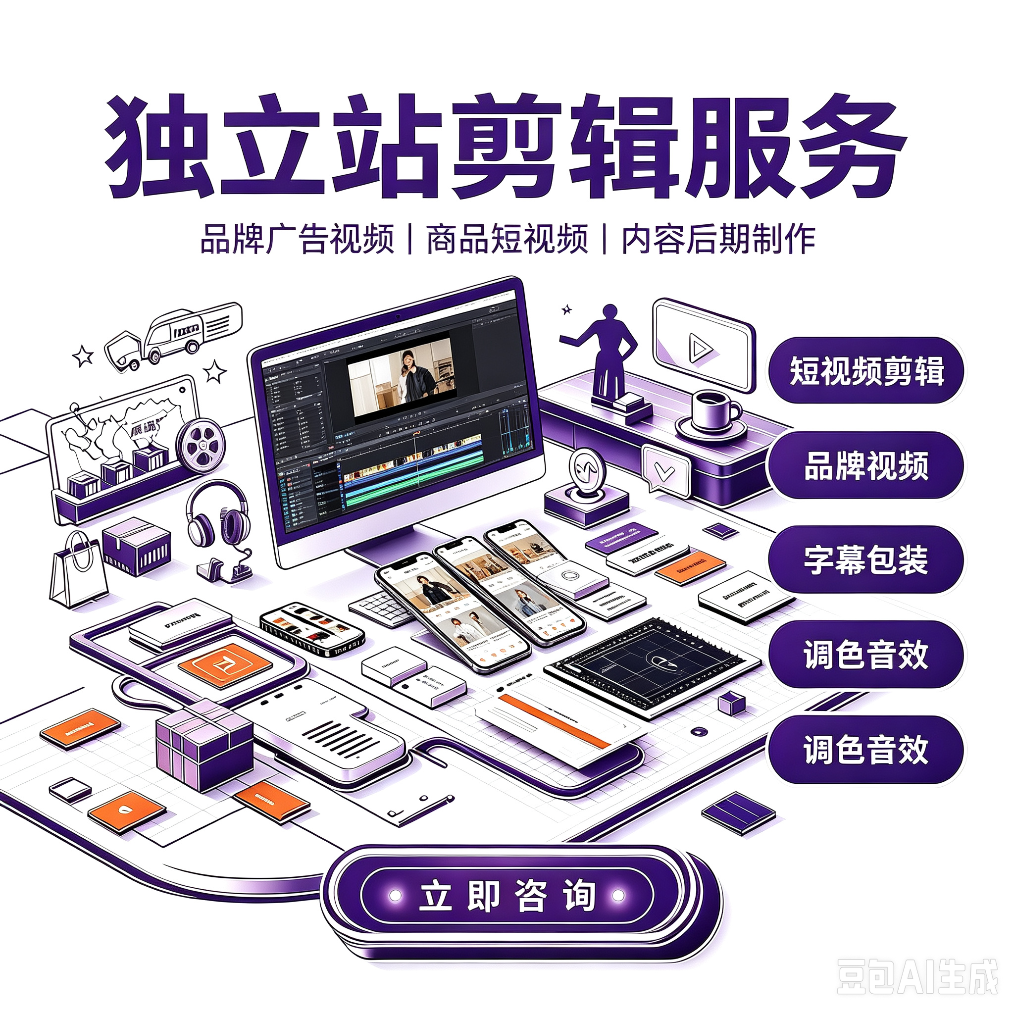 独立站 剪辑服务服务封面