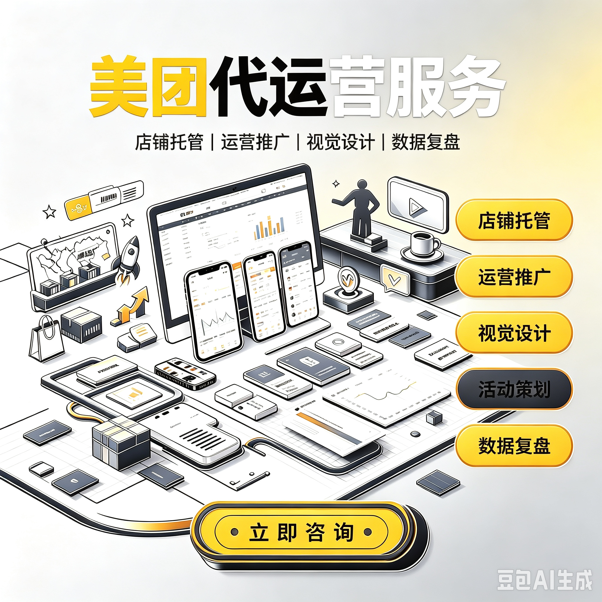 美团本地门店全案代运营服务服务封面
