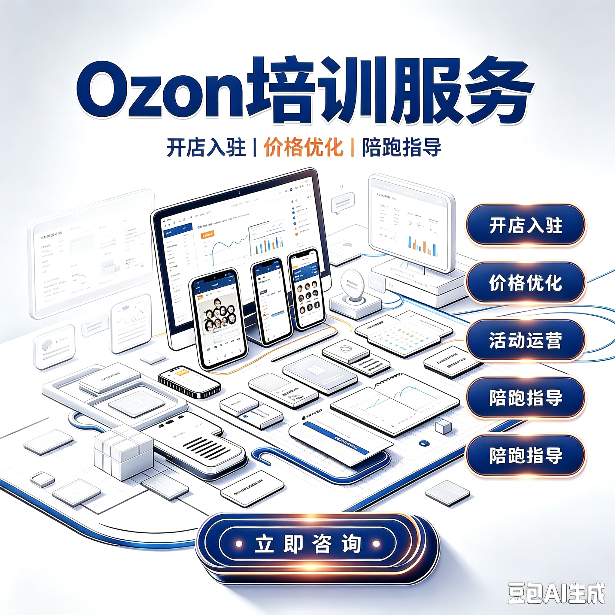 Ozon 俄罗斯跨境店铺运营培训课程服务封面