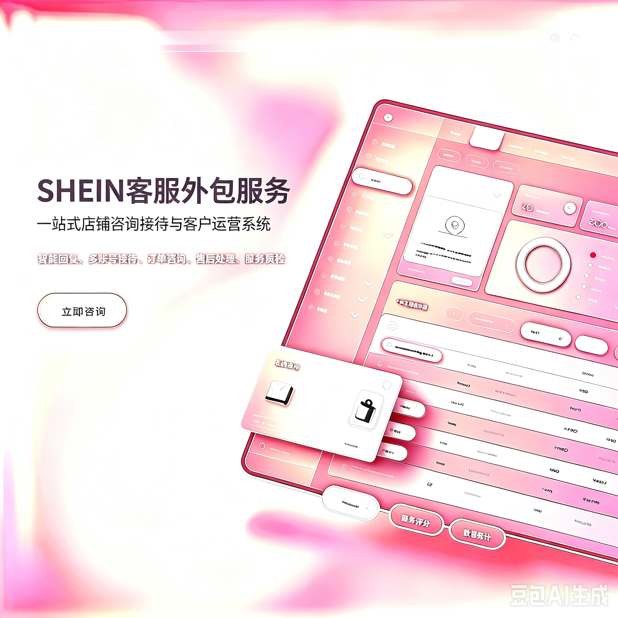 SHEIN 希音客服外包|供应商后台英文工单接待 跨境快时尚店铺售前售后托管服务服务封面