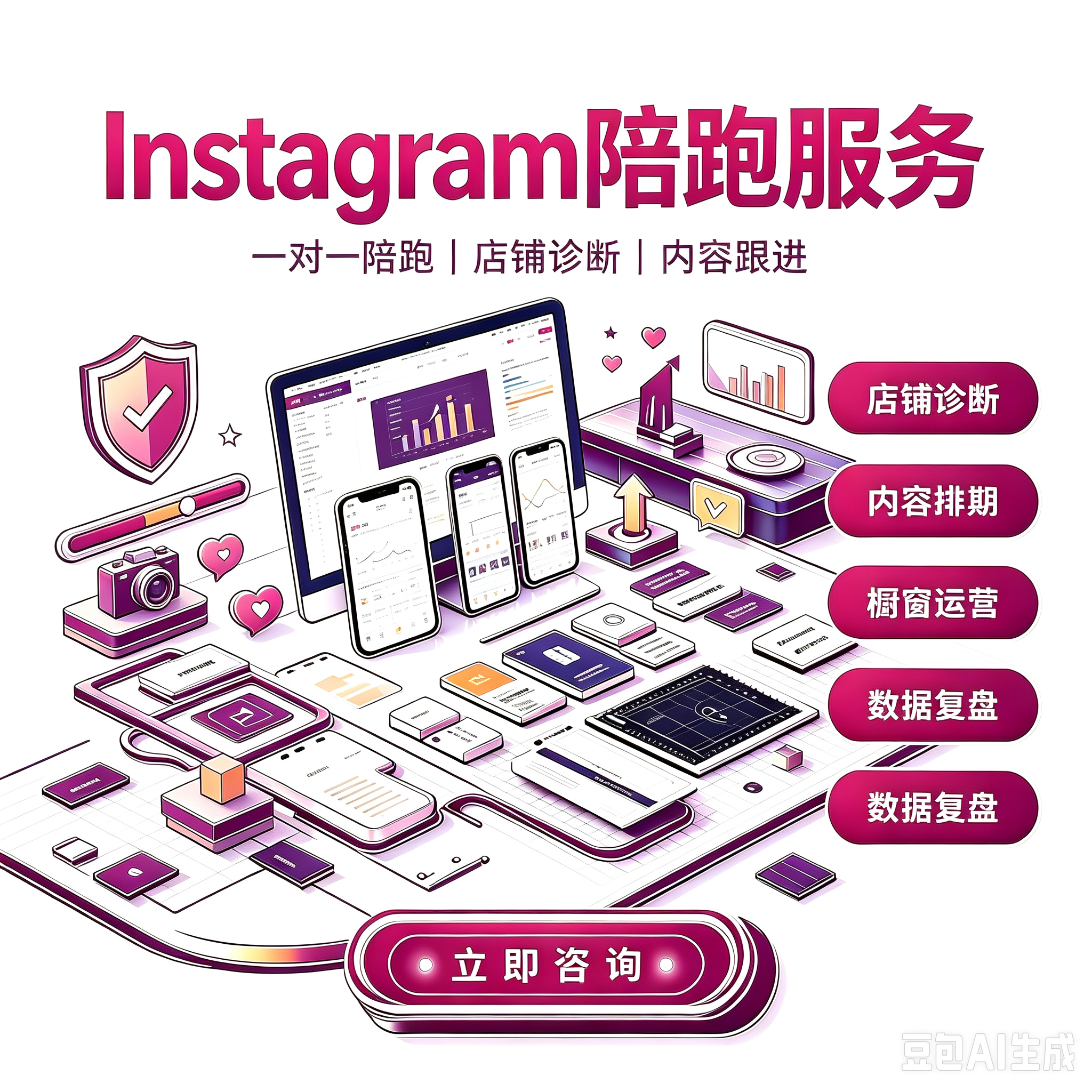 Instagram 社媒品牌一站式陪跑服务服务封面