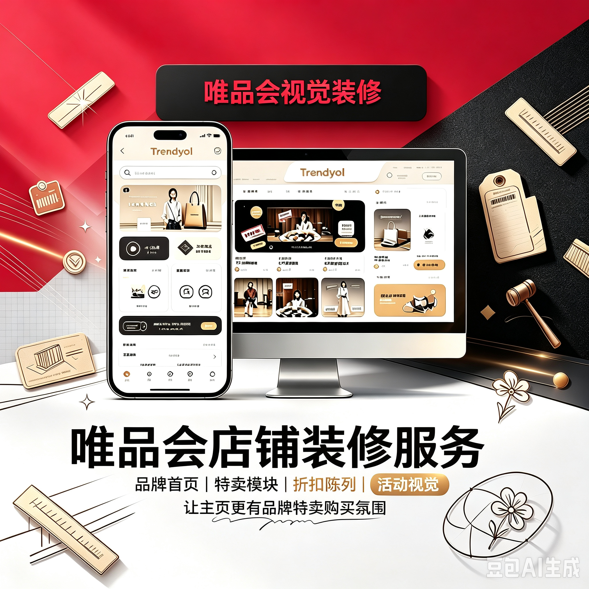 唯品会店铺装修服务封面