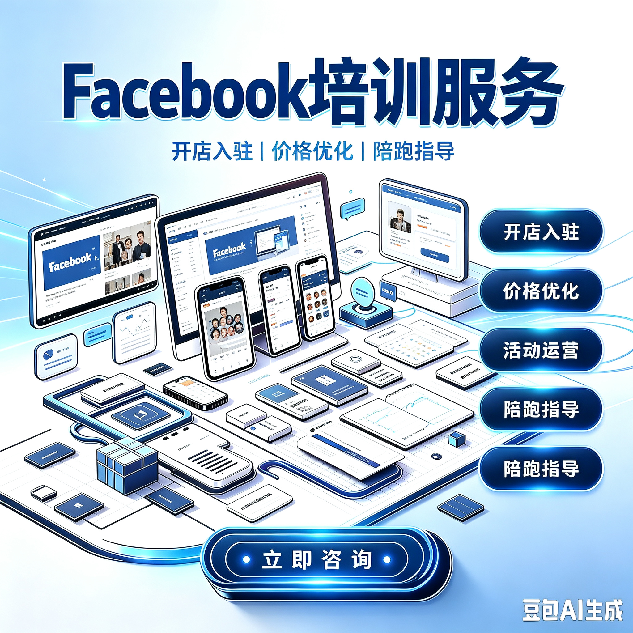 Facebook 跨境广告运营培训课程服务封面