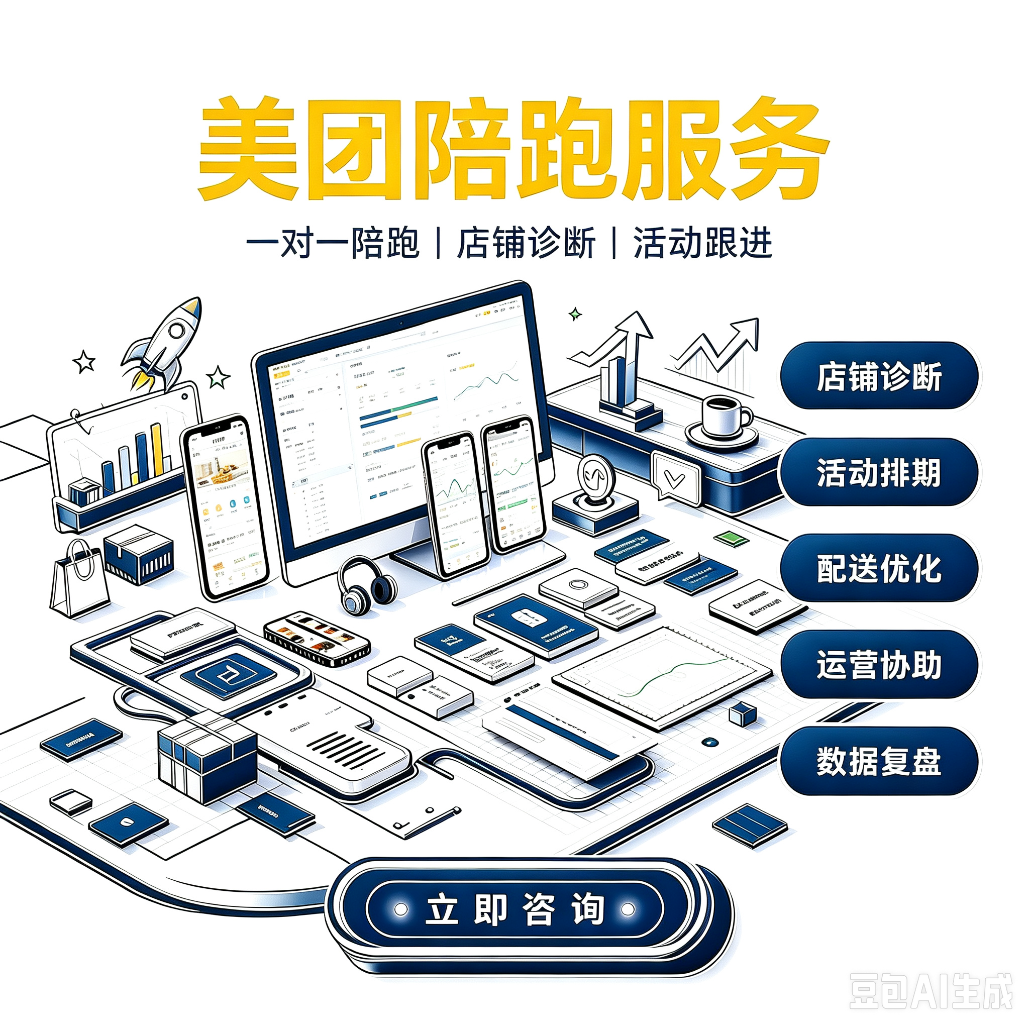 美团店铺一站式陪跑服务服务封面