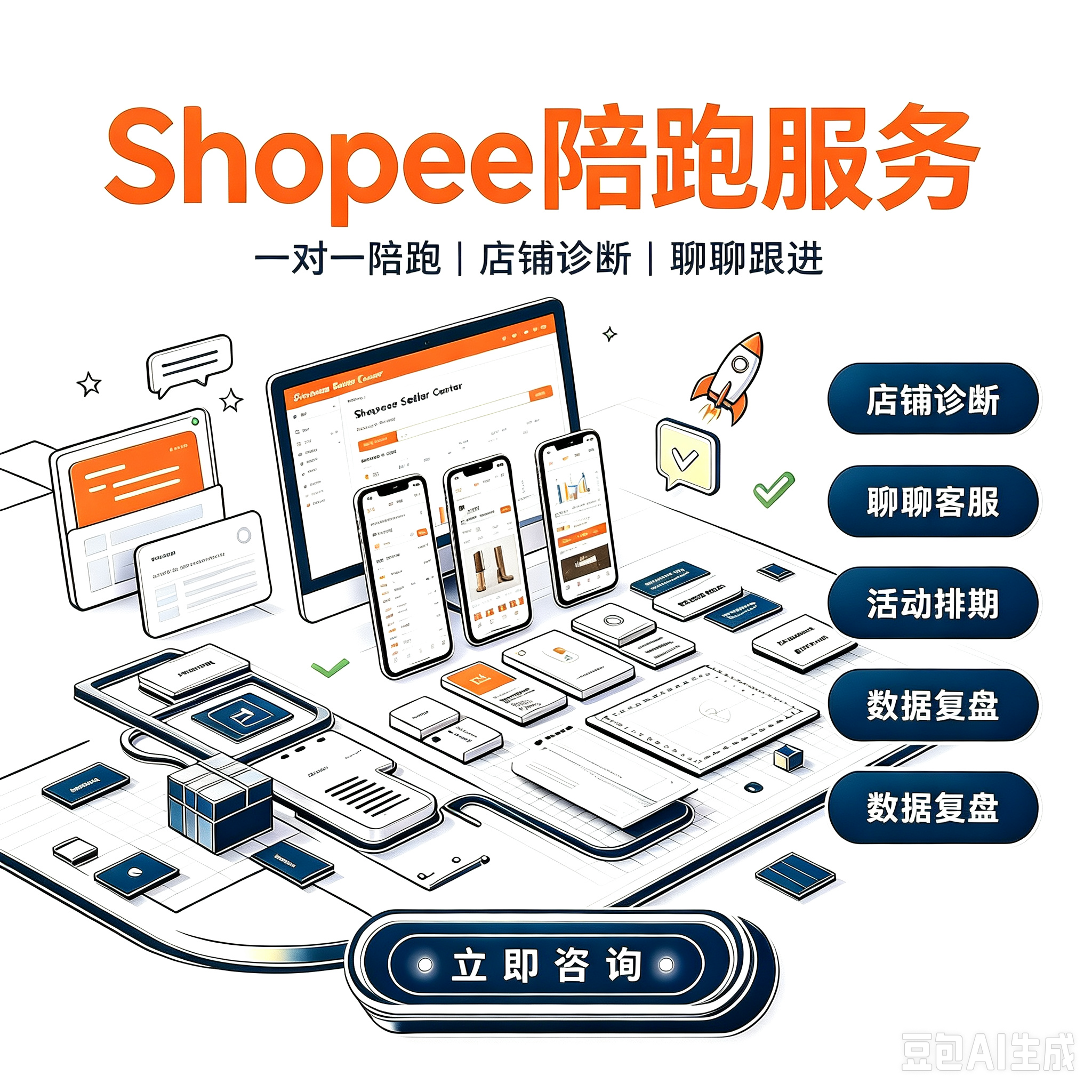 Shopee 东南亚 & 拉美跨境店铺一站式陪跑服务服务封面