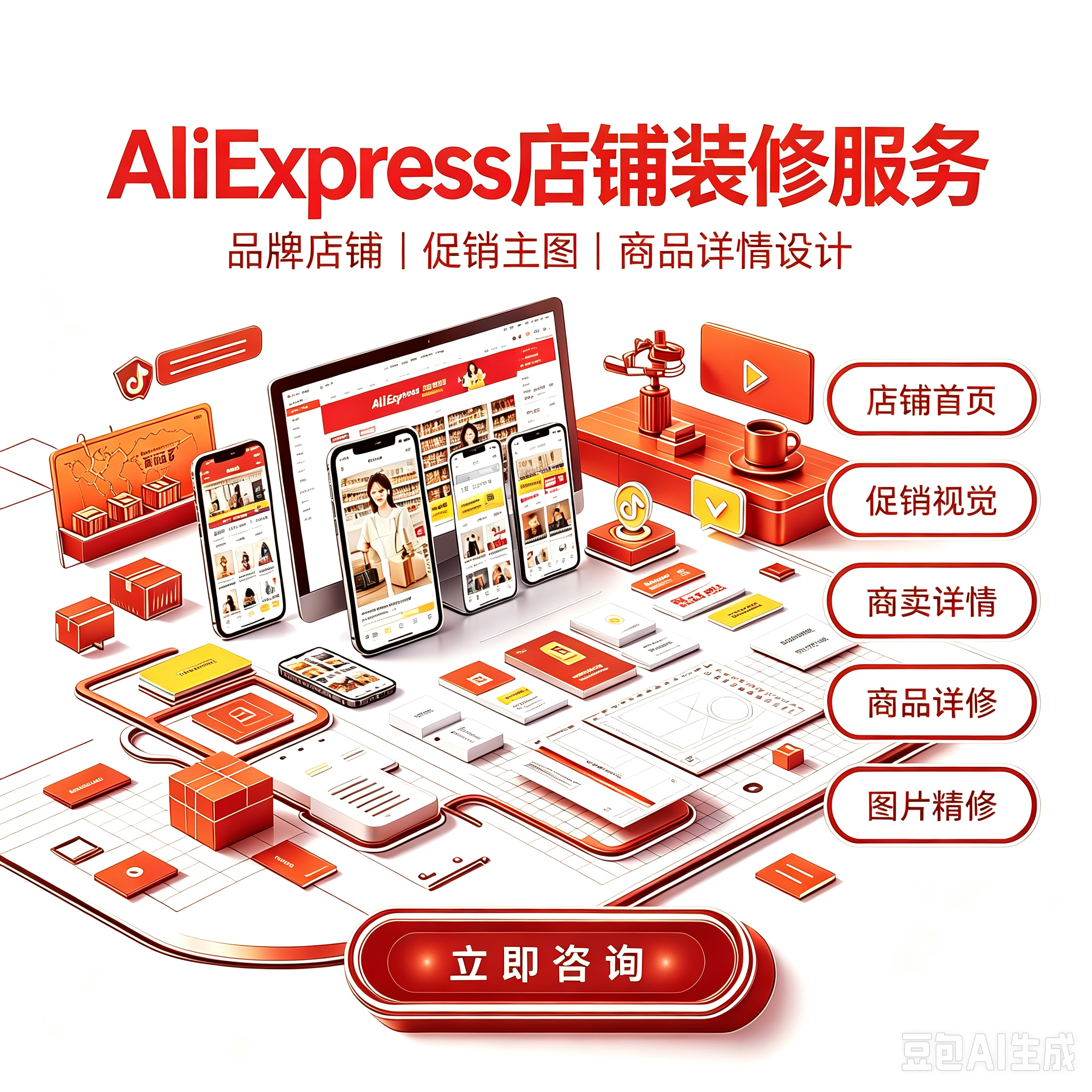 AliExpress 速卖通店铺装修服务封面